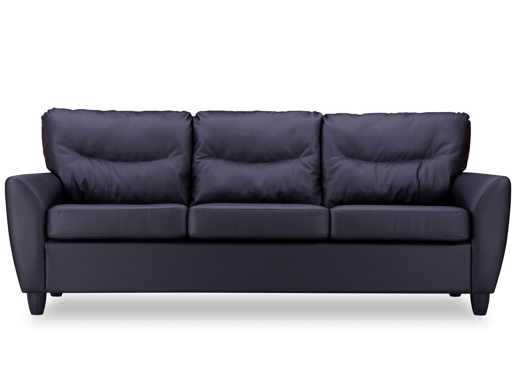 Диван Наполи 3-х местный MebelVia Черный, Искусственная кожа, МДФ прямой модульный диван наполи 2 brown