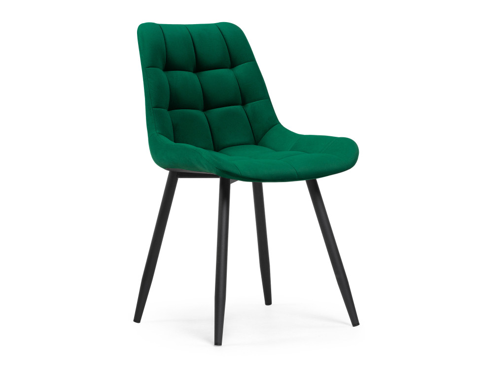Челси зеленый / черный Стул Черный, Окрашенный металл челси черный зеленый велюр стул черный металл