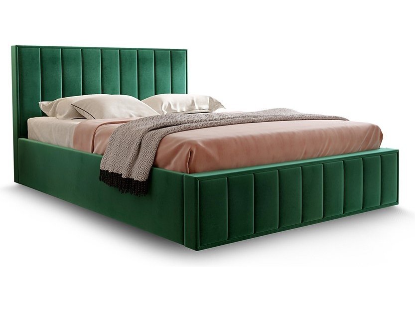 Кровать Вена Стандарт 160 с ПМ (Мора зеленый) Мора зеленый