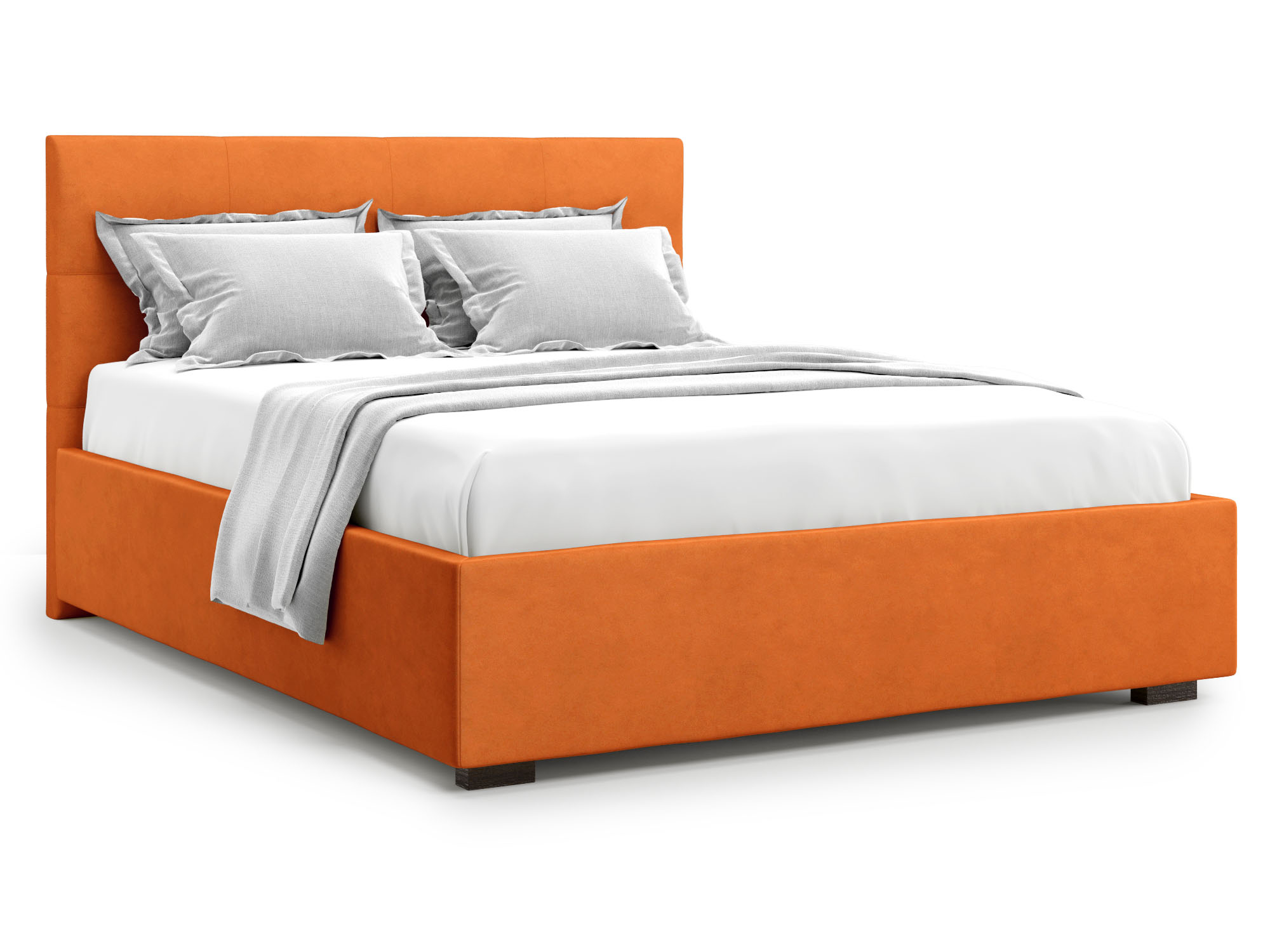 кровать garda без пм 160х200 серый дсп Кровать Garda без ПМ (160х200) Оранжевый, ДСП