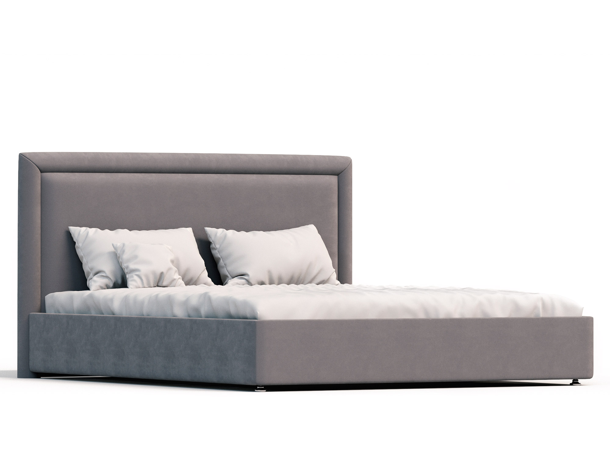 Кровать Тиволи Лайт с ПМ (160х200) Серый, ДСП, МДФ