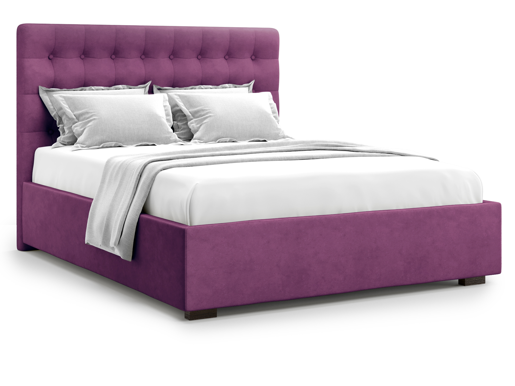 Кровать Brayers без ПМ (140х200) Фиолетовый, ДСП кровать без основания элен 140х200 серо фиолетовый серый фиолетовый