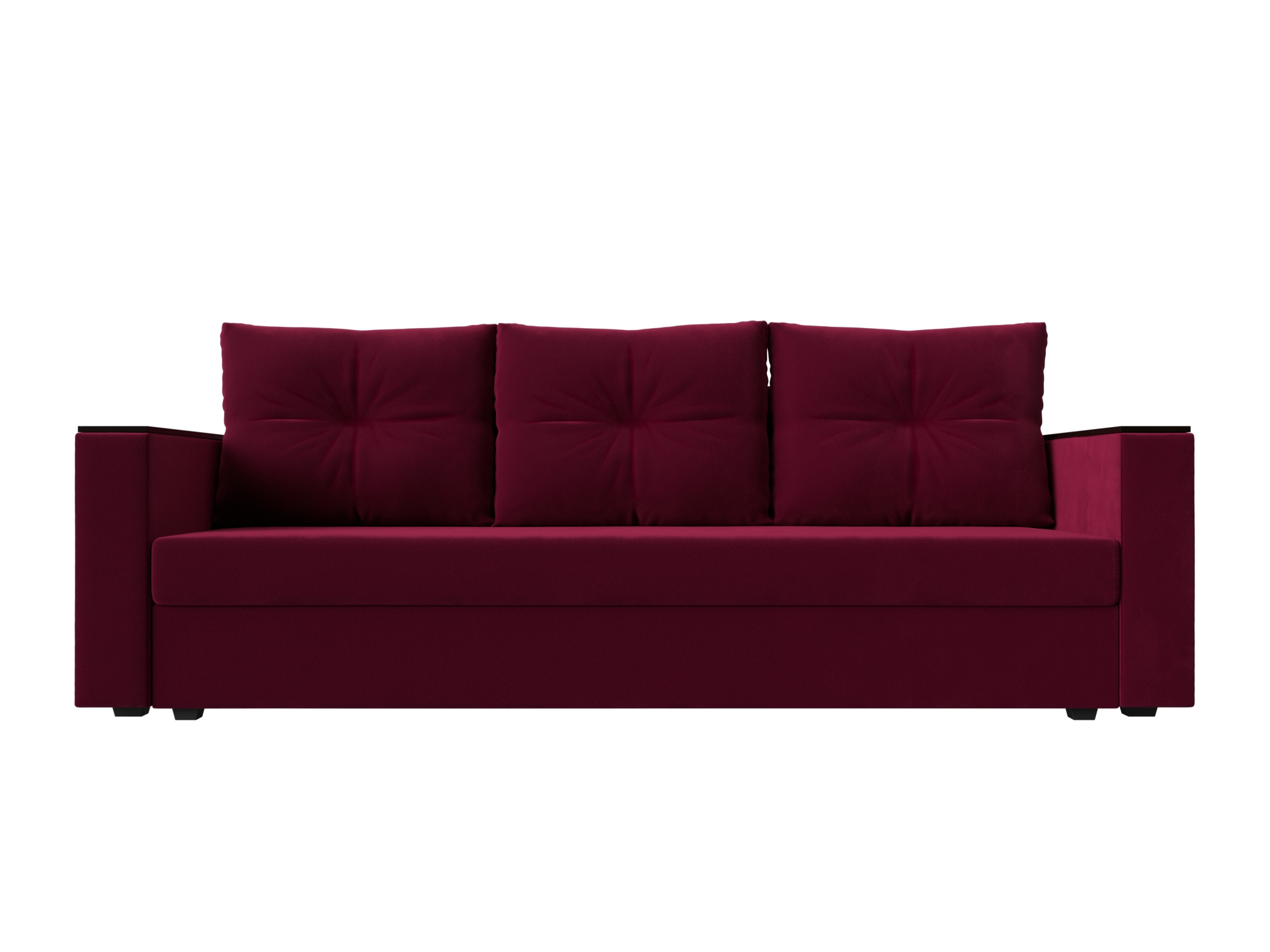 Диван Атланта MebelVia Красный, Микровельвет, ЛДСП диван еврокнижка мебелико ник 2 микровельвет красный