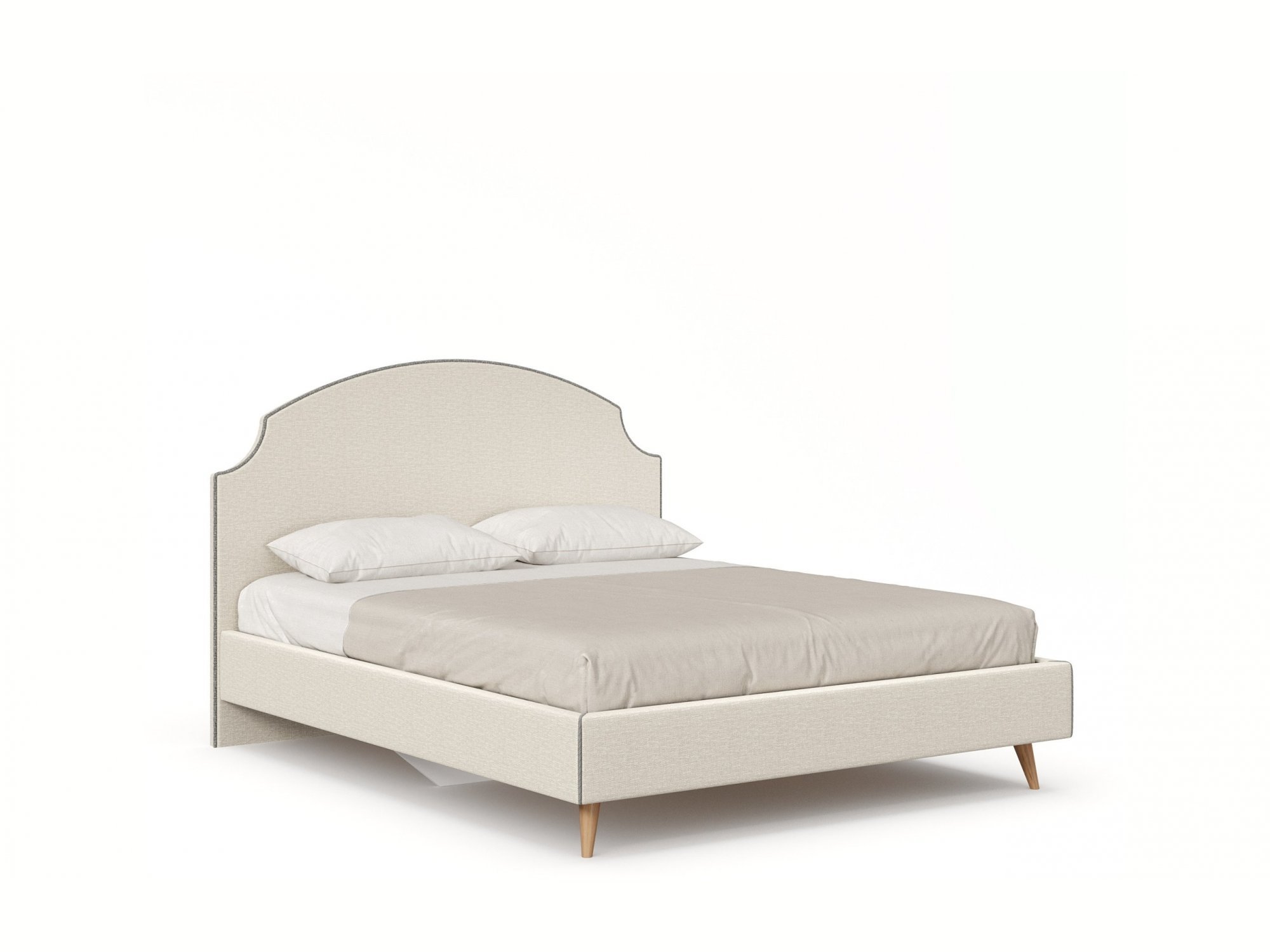 Карен Кровать 1600 с кроватным основанием (Бежевый/Светло-серый) николь кровать 1600 с кроватным основанием молочный светло серый