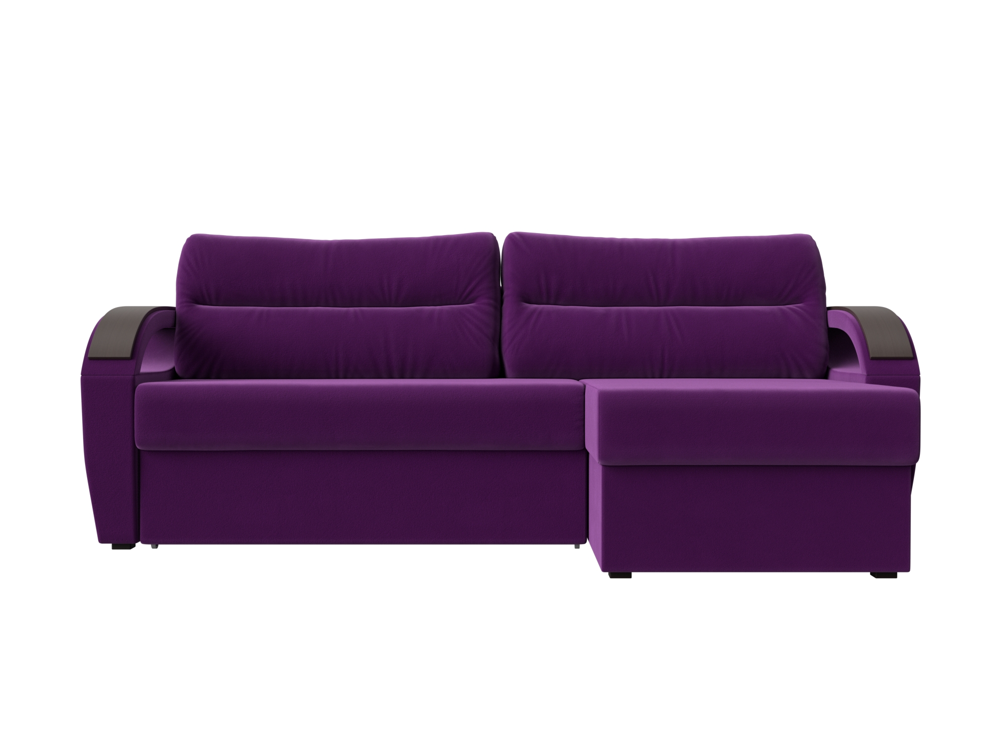 Угловой диван Форсайт Правый MebelVia , Фиолетовый, Микровельвет, ЛДСП диван угловой мебелико белла у микровельвет фиолетовый правый