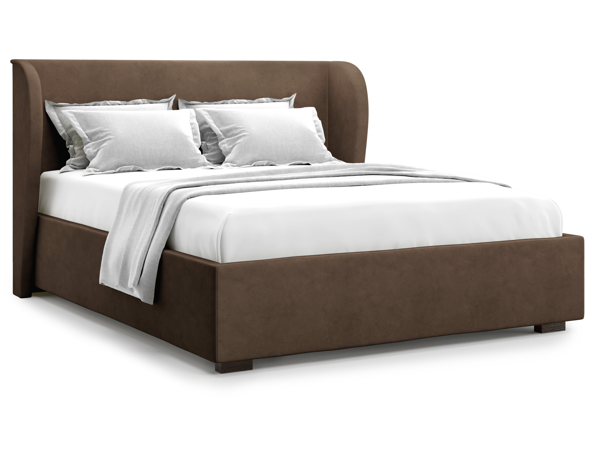 Кровать с ПМ Tenno (140х200) Шоколадный, ДСП кровать tenno без пм 140х200 серый дсп