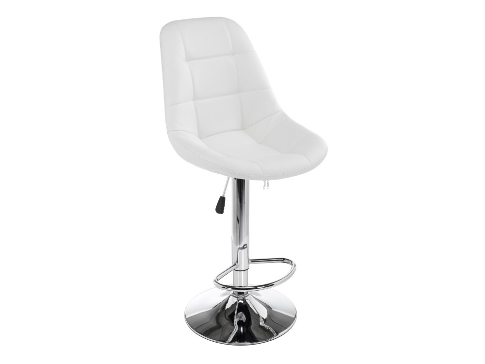 EAMES белый Барный стул белый кожзам, Хромированный металл барный стул бэнбу velutto 14 белый барный стул белый металл