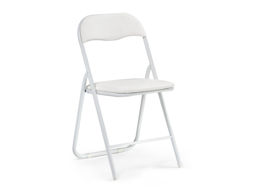 Fold 1 складной white / white Стул Белый, Металл fold складной clear gray blue пластиковый стул прозрачный металл