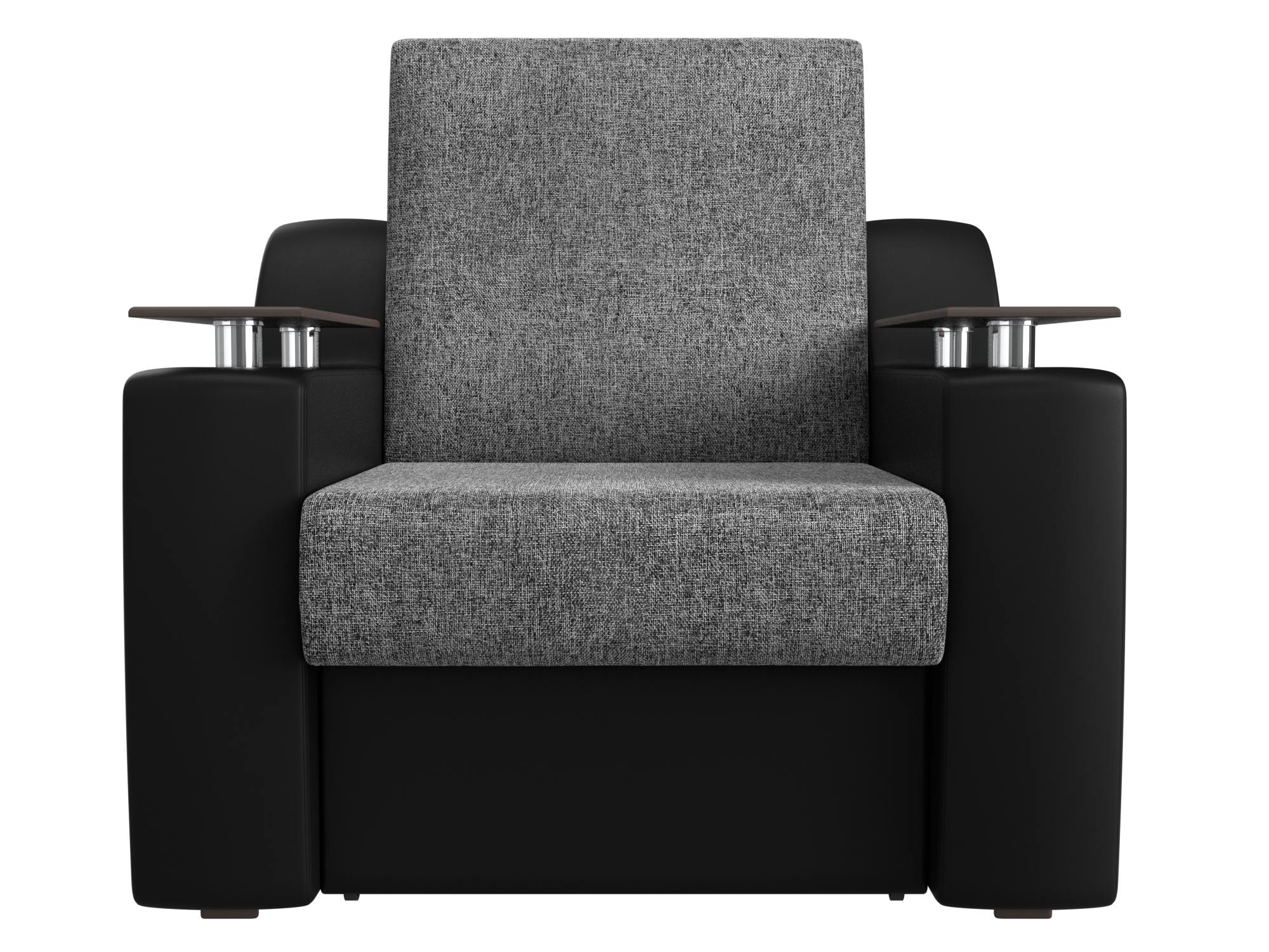 Кресло-кровать Сенатор (80х190) MebelVia Серый, Черный, Рогожка, ЛДСП