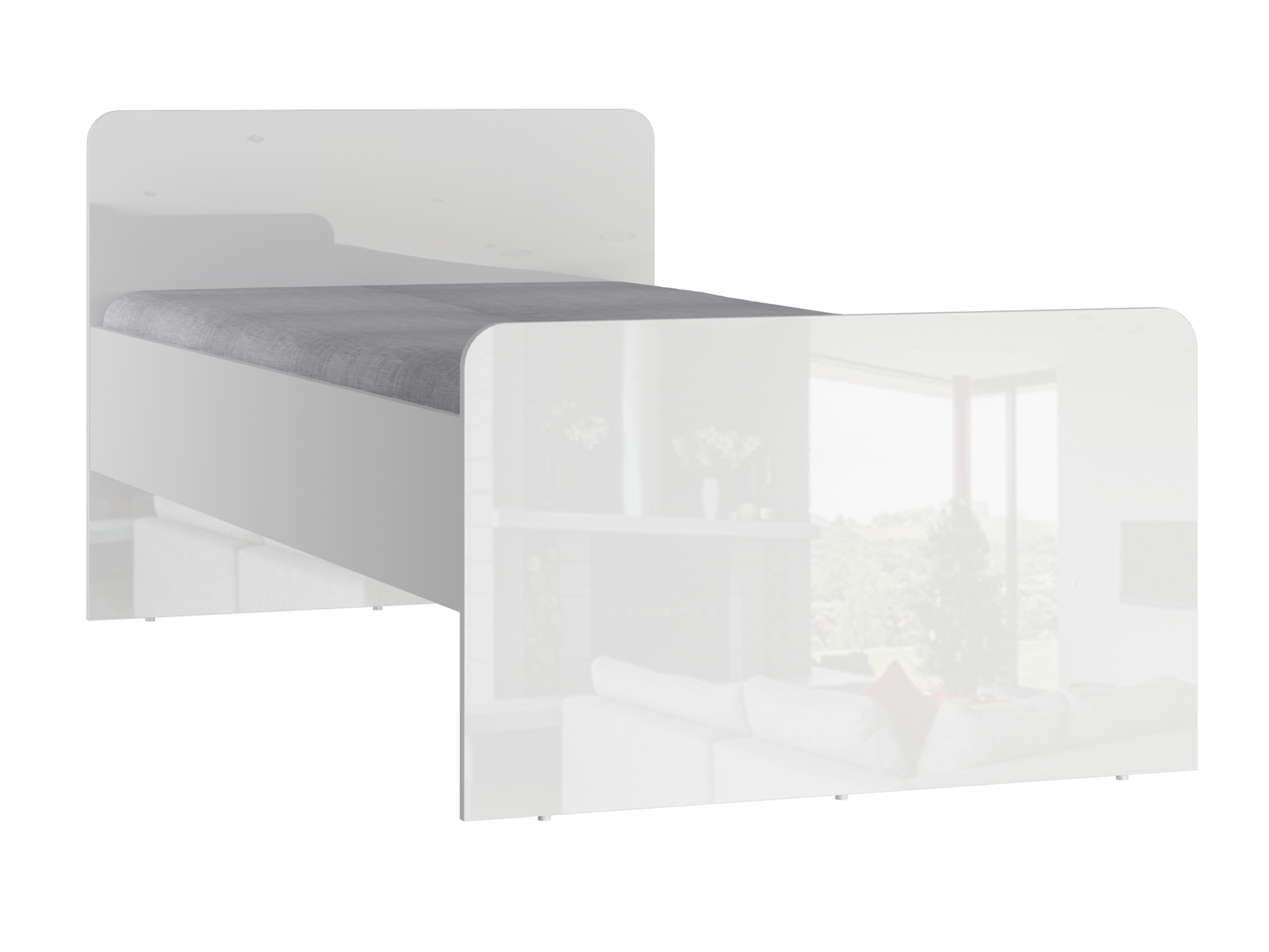 Кровать Модерн (90х190) Белый, ЛДСП кровать 1 8 модерн нежное мерцание бежевый лдсп