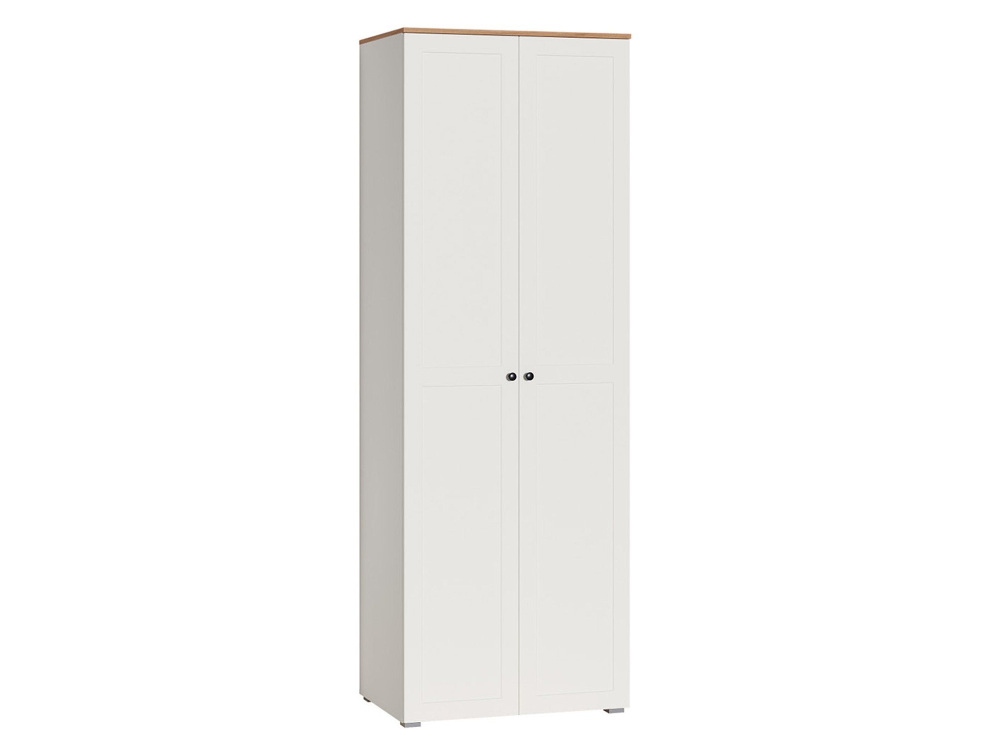 Шкаф 2-х дверный для одежды Остин Белый, ЛДСП 16 мм, МДФ 19 мм, ЛДСП
