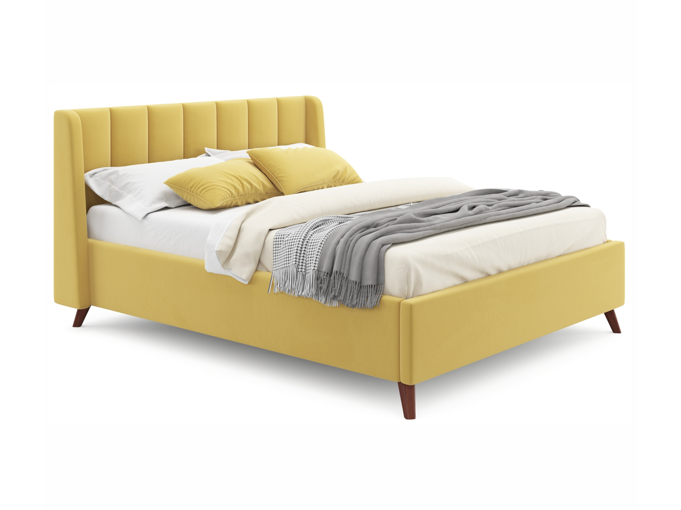 Мягкая кровать Betsi 1600 желтая с подъемным механизмом желтый, Желтый, Велюр, ДСП эльмира кровать двойная 40 12 03 1600 с подъемным механизмом