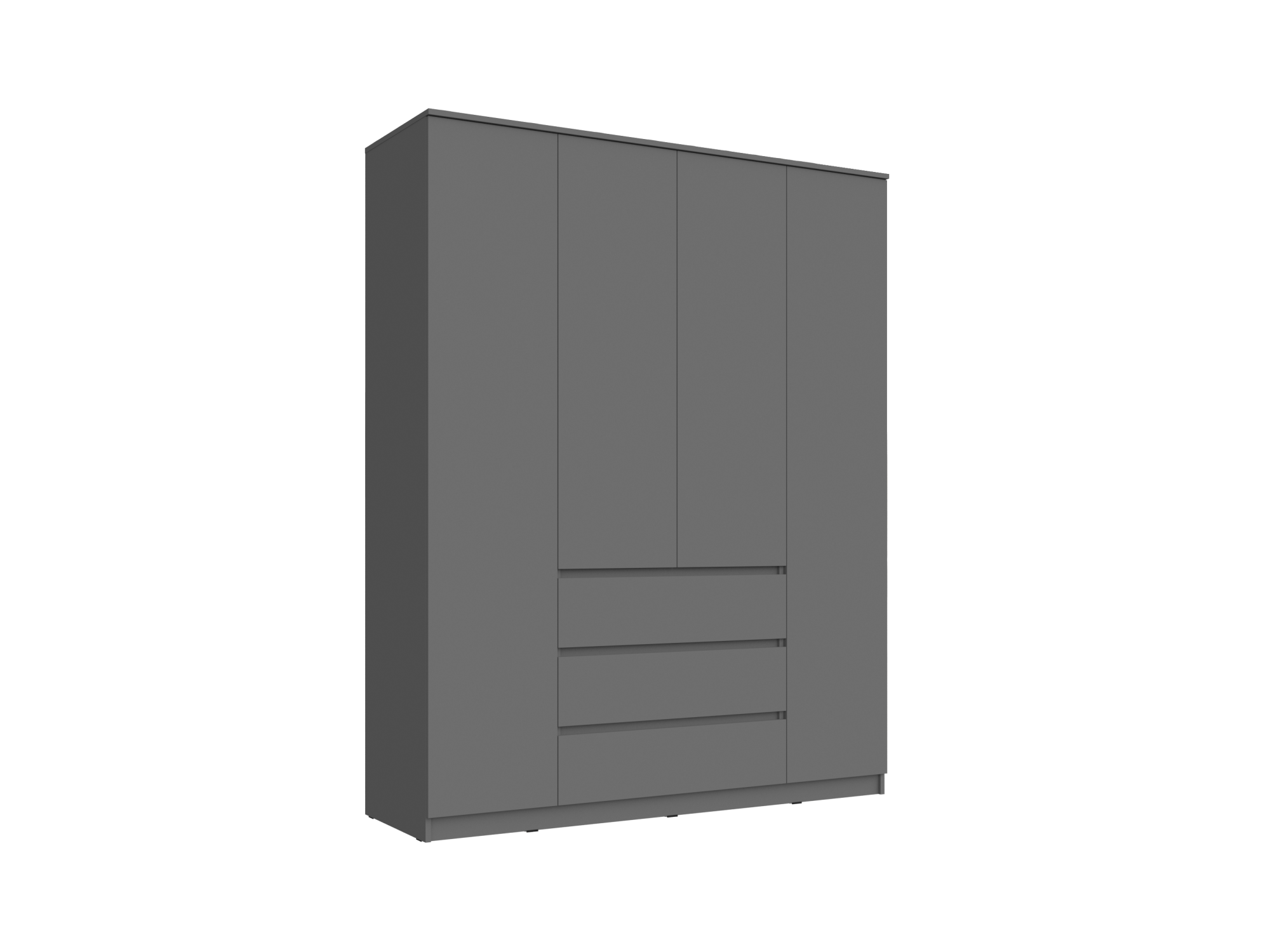 Челси Шкаф 1600 (Графит, Графит) Черный, ЛДСП челси шкаф 2 х створчатый комбинированный графит графит графит черный лдсп