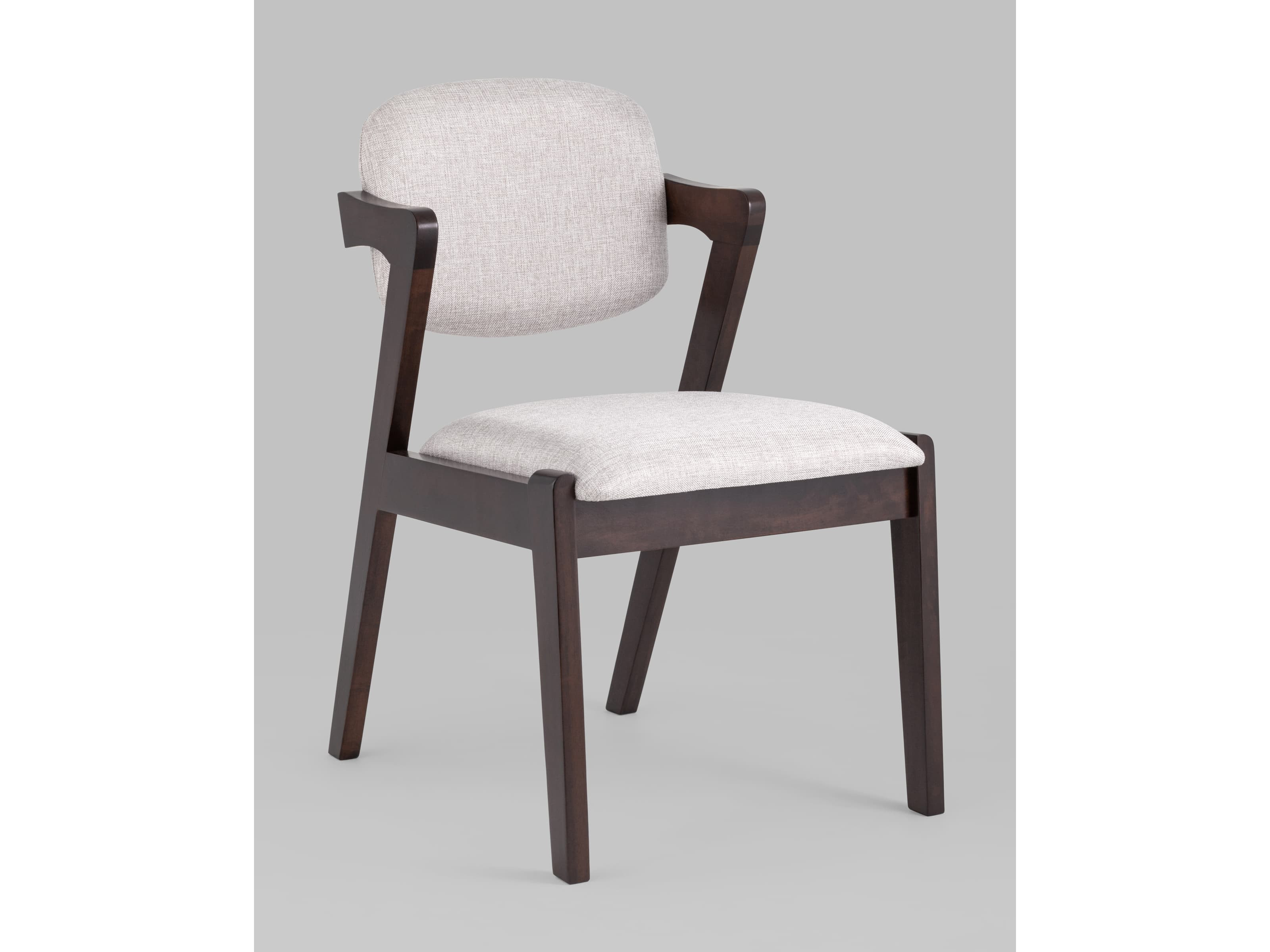 Стул обеденный STOOL GROUP VIVA Светло-серый (2 шт.) Коричневый, массив дерева