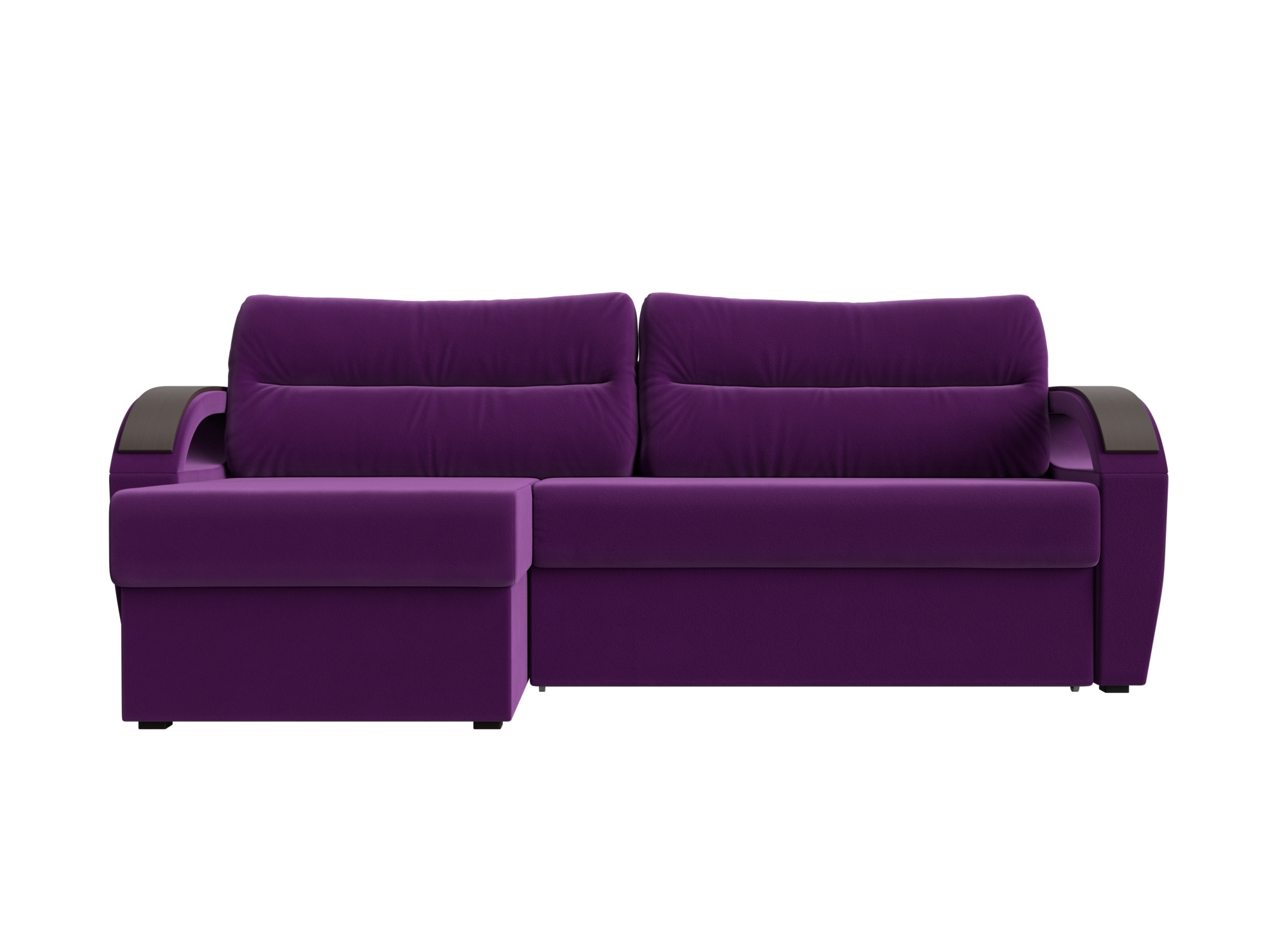 Угловой диван Форсайт Левый MebelVia , Фиолетовый, Микровельвет, ЛДСП диван угловой артмебель сатурн микровельвет фиолетовый левый
