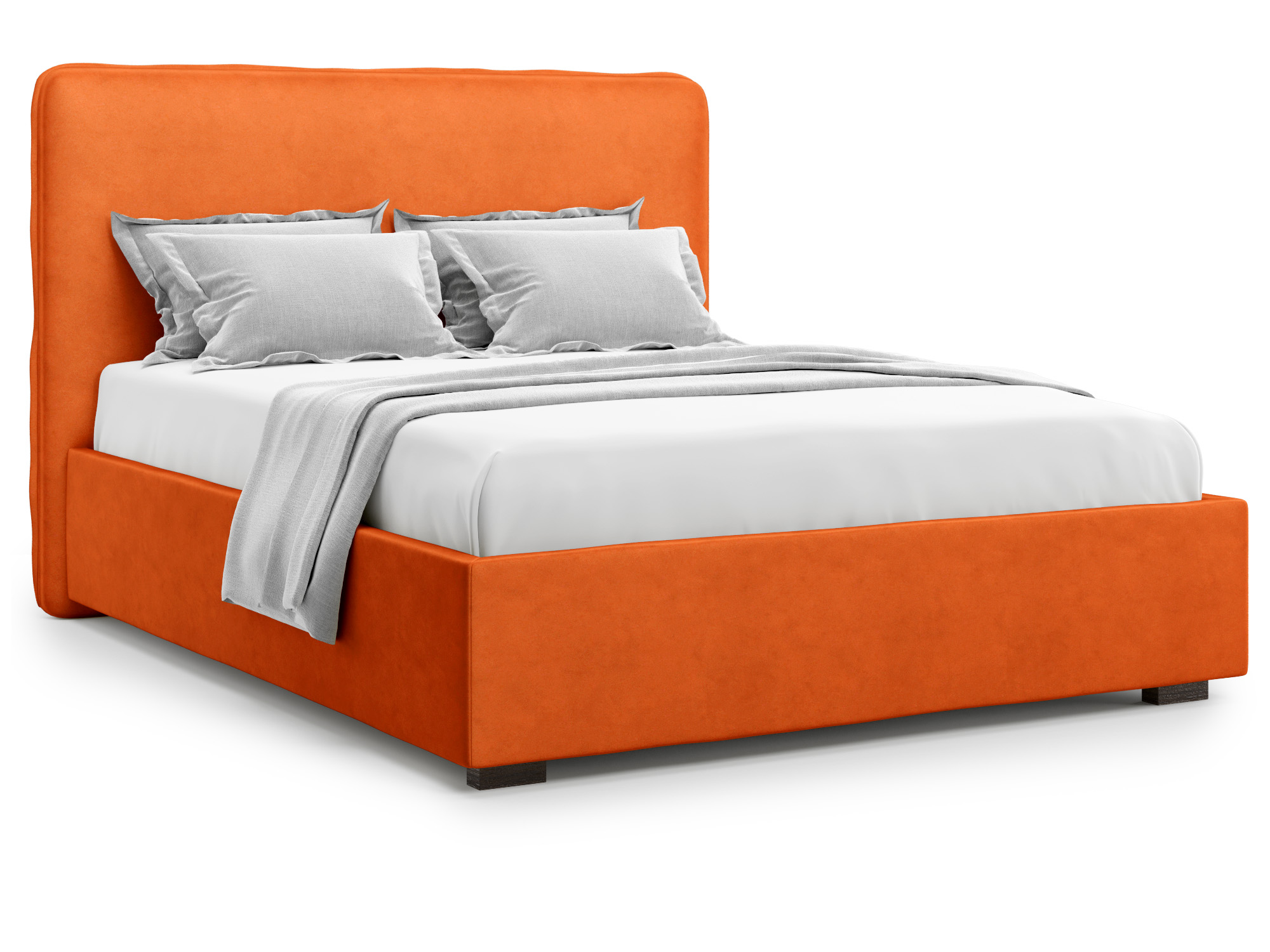 кровать brachano без пм 160х200 серый дсп Кровать Brachano без ПМ (160х200) Оранжевый, ДСП
