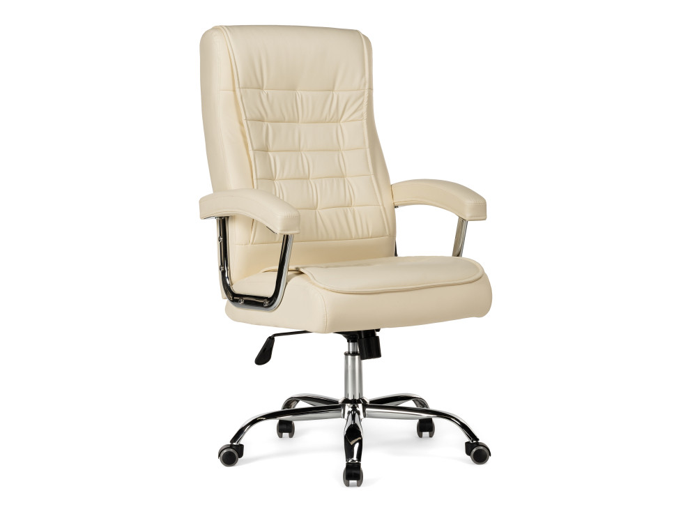 Компьютерное кресло Idon cream Стул Cream, Хромированный металл компьютерное кресло tongo бежевое стул серый металл