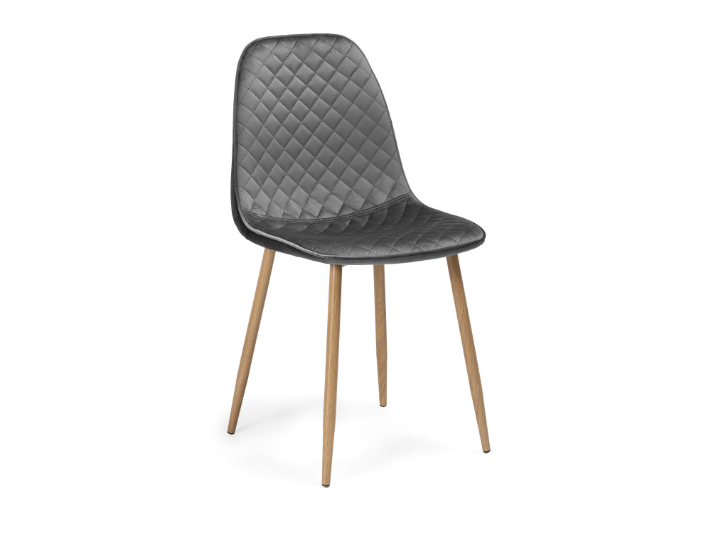 Capri dark gray / wood Стул Dark grey, Окрашенный металл capri gray black стул черный металл