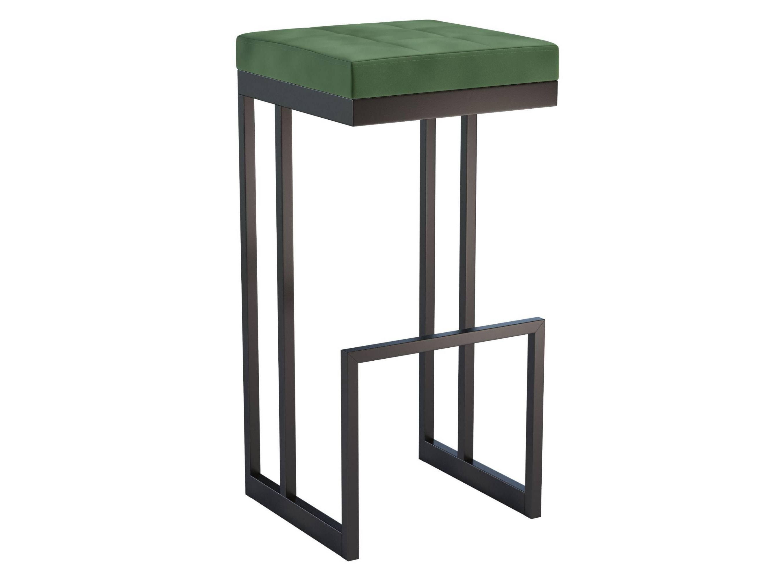 Бора / стул барный (велюр киото олива/ металл черный) Зеленый, Металл стул барный марсель велюр зеленый