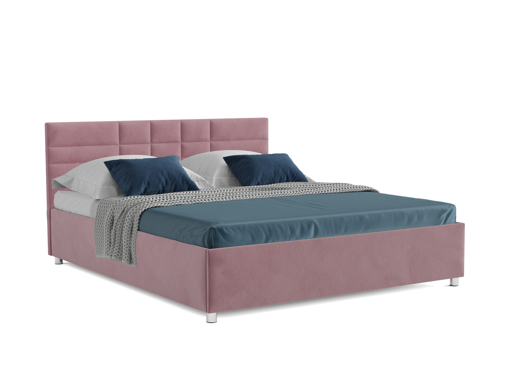 Кровать Нью-Йорк (160х190) Розово-сиреневый, ДСП, Брус сосны