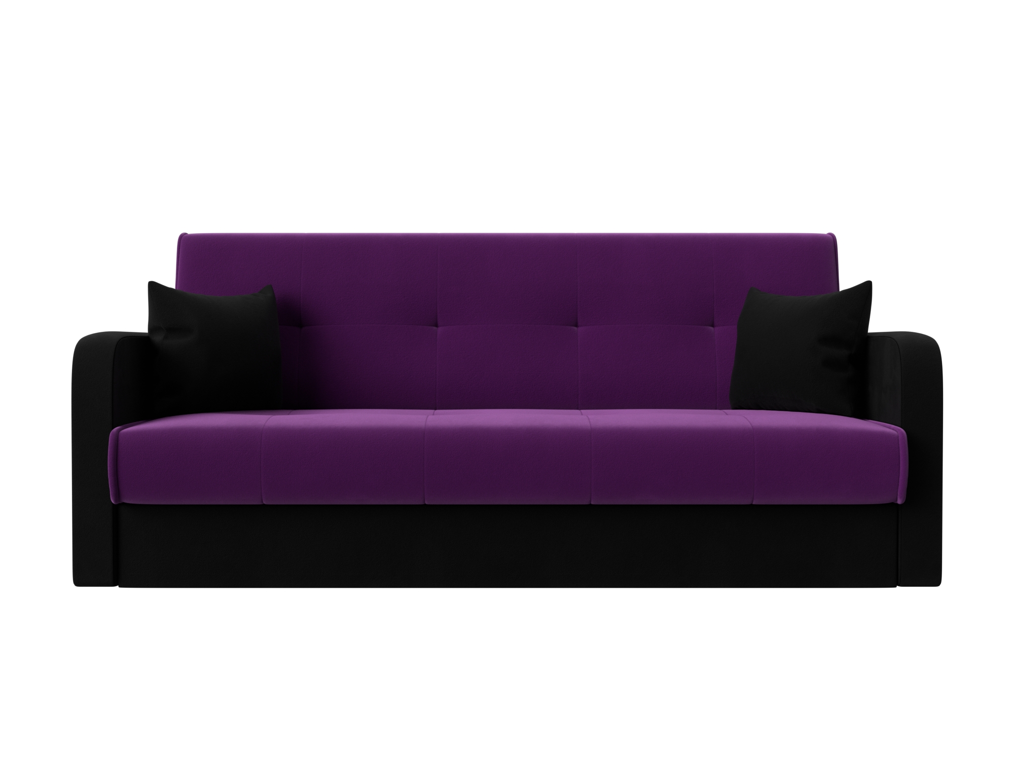 Диван Эльпида MebelVia Фиолетовый, Черный, Микровельвет, ЛДСП прямой диван книжка артмебель потрленд микровельвет фиолетовый