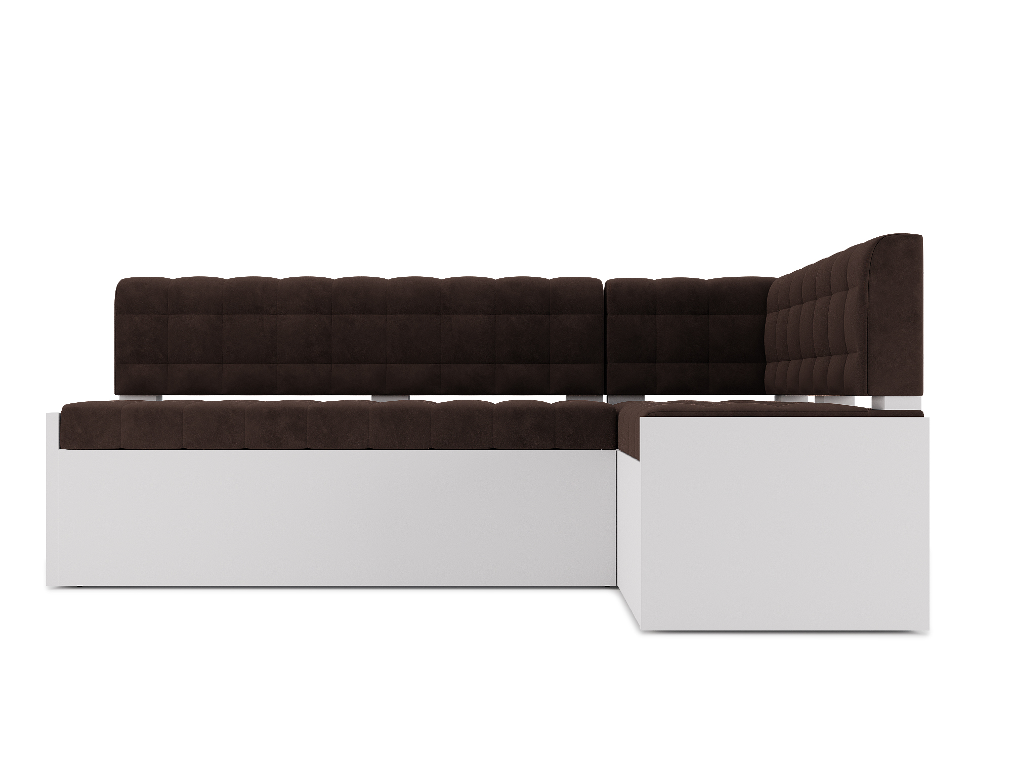 Кухонный угловой диван Гамбург Правый (120х194) Белый, ЛДСП, Брус сосны прямой диван гамбург