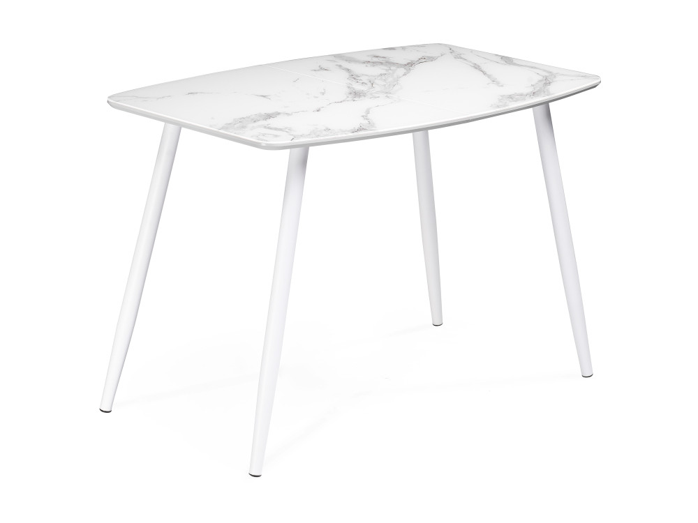 Эмма белый мрамор / белый Стол Белый, Металл анселм мрамор серый белый стол белый металл