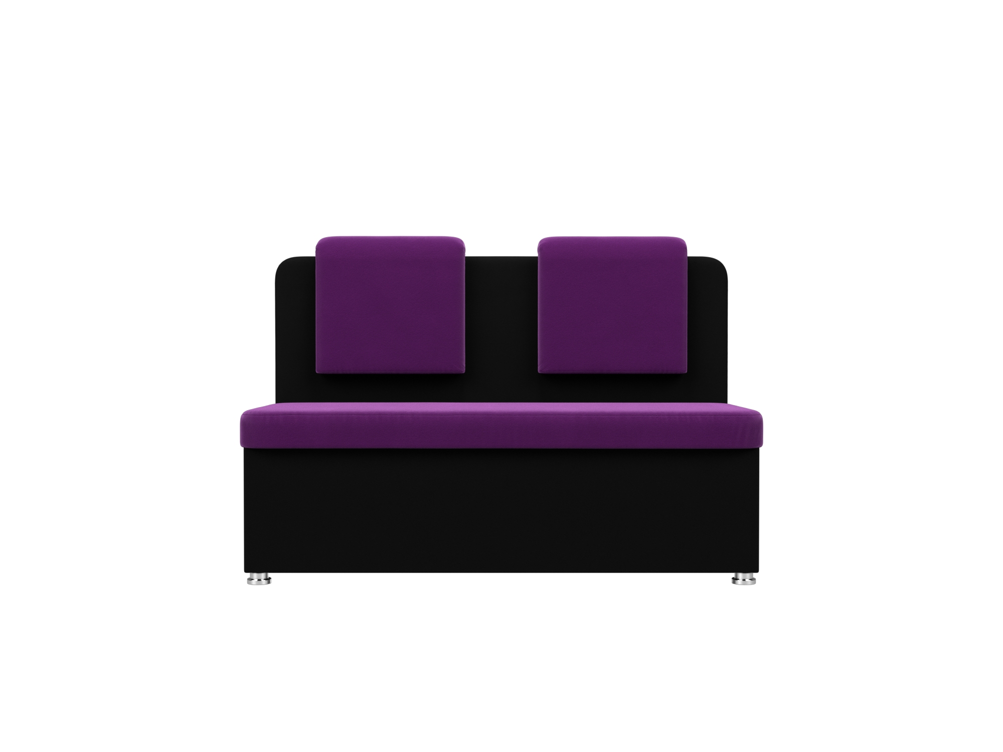 Кухонный прямой диван Маккон 2-х местный Фиолетовый, Черный, ЛДСП