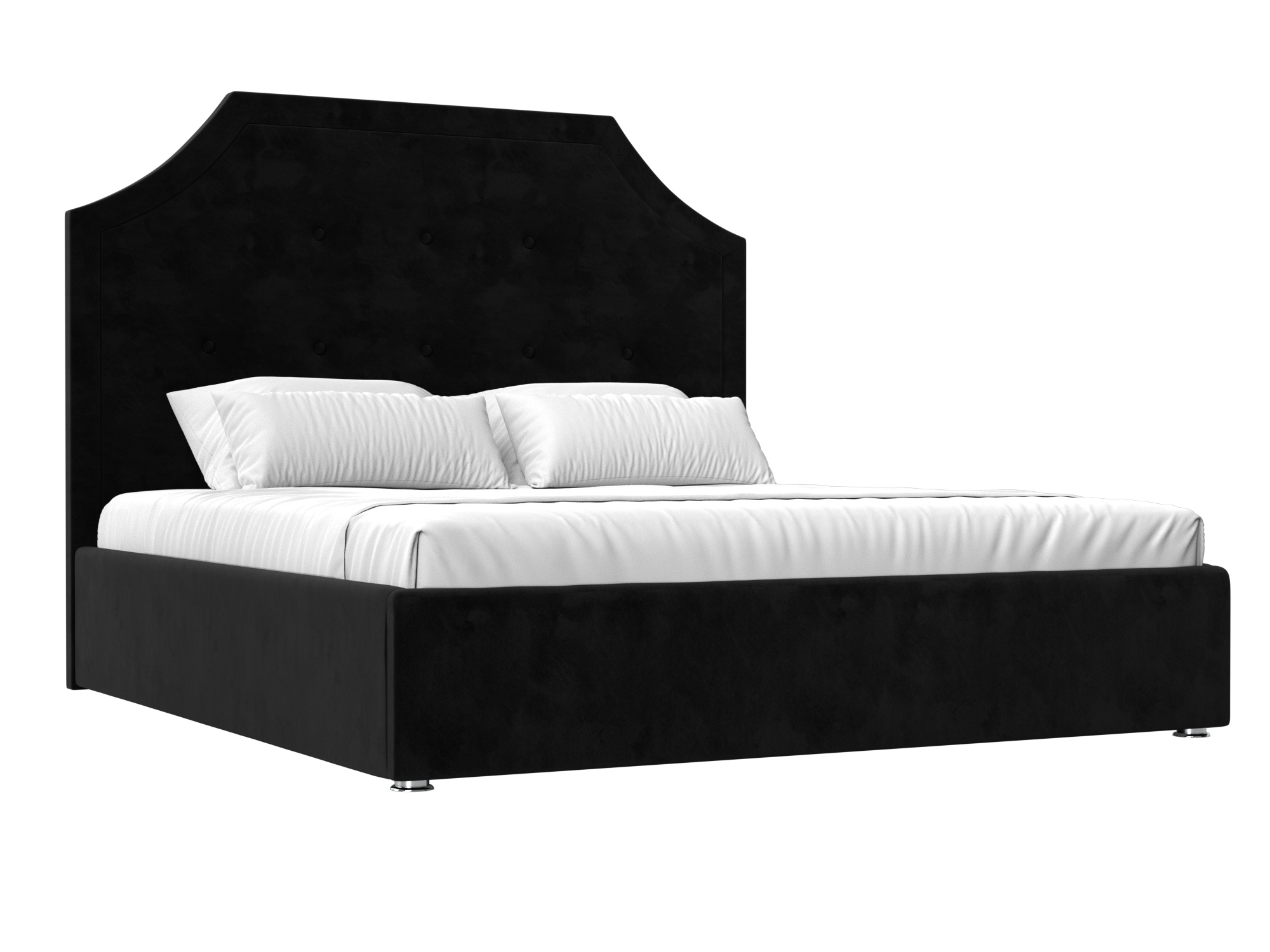 Кровать Кантри (160х200) Черный, ЛДСП кровать мебелико кантри эко кожа черный