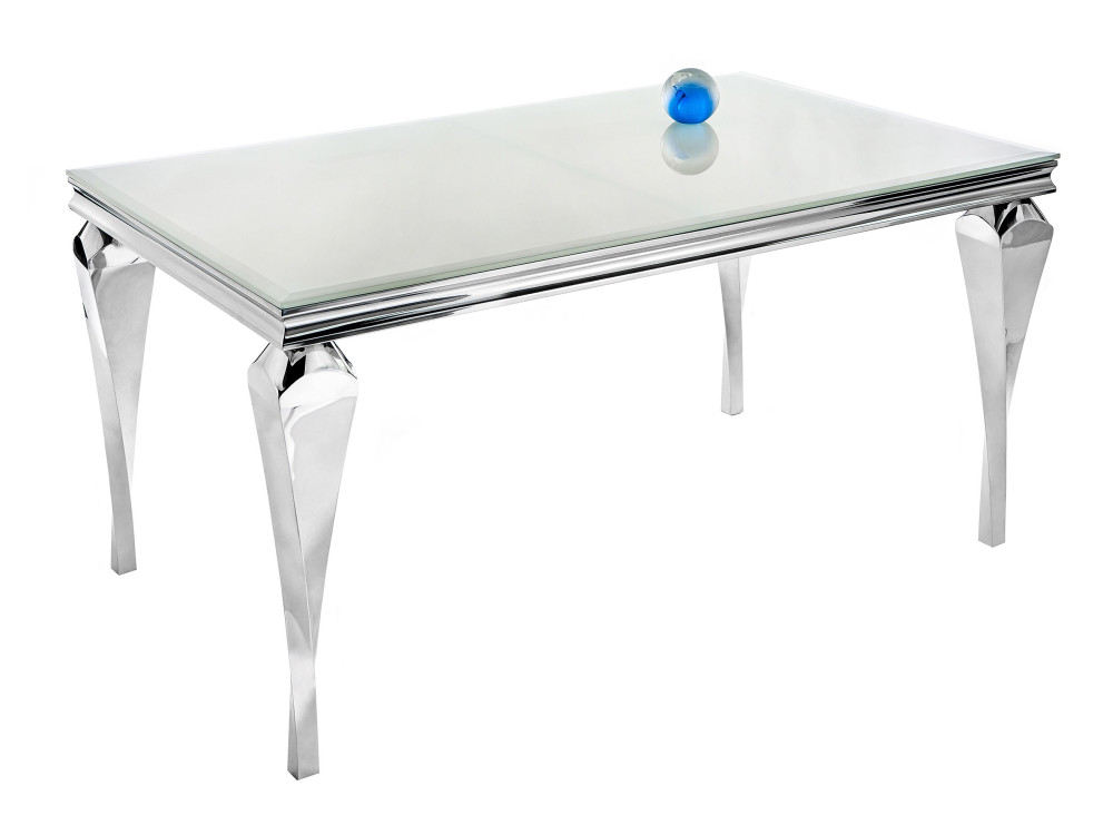 Flavia Стол стеклянный Серый, Металл келтик кремовый стол стеклянный бежевый металл лдсп