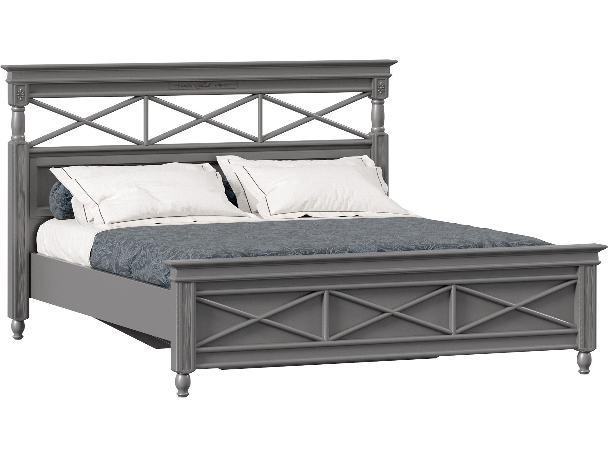 Амели Кровать двуспальная 1600 (Оникс Серый) мягкая бежевая двуспальная кровать амели 1400 с подъемн