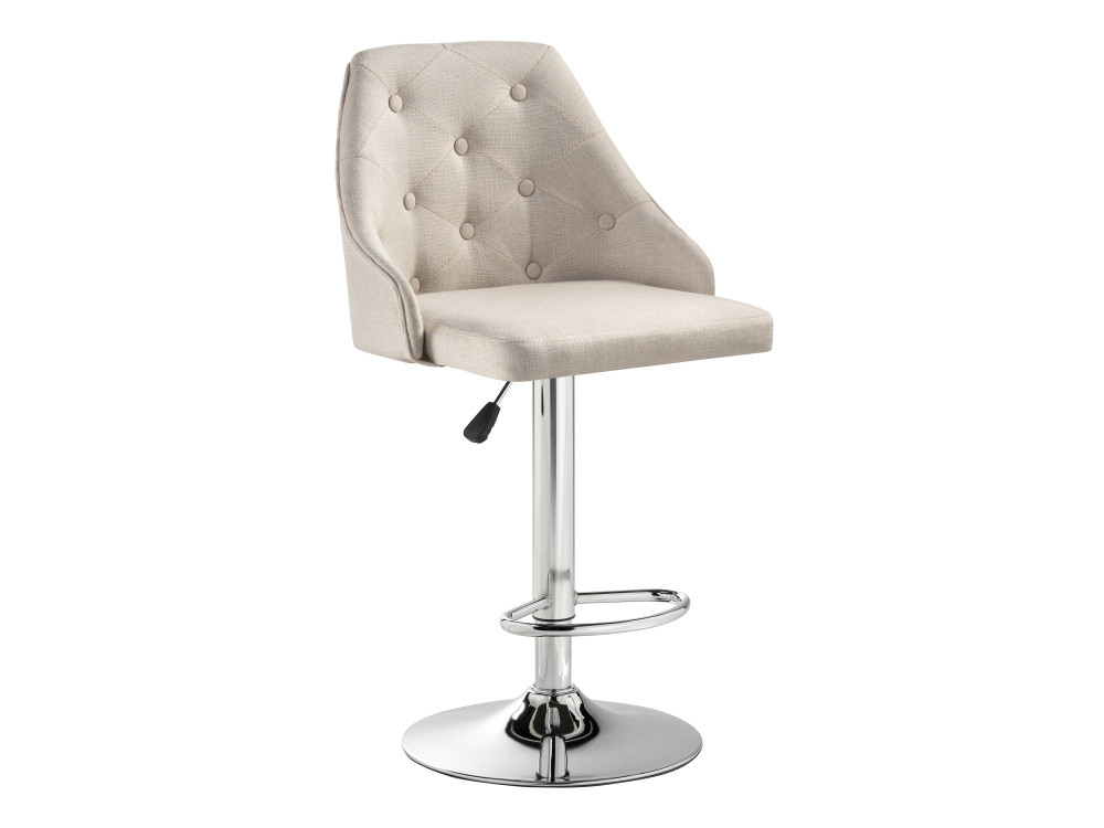 Laguna cream fabric Барный стул Серый, Хромированный металл