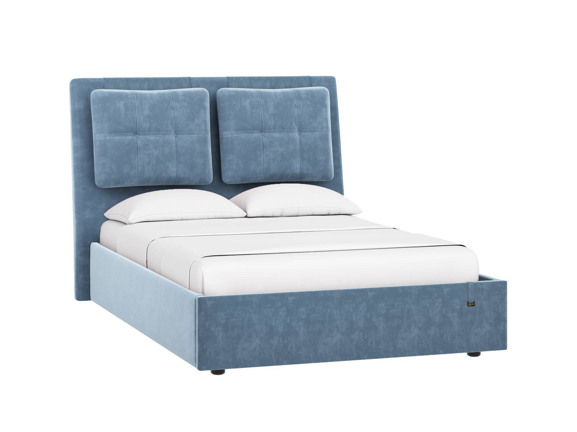 Кровать Ester 1400 модель 311 Оникс 17 Синий, Массив, ДСП