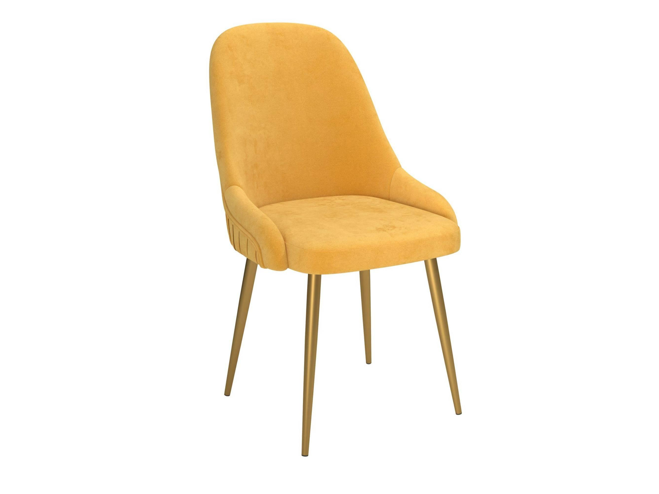 Антре / стул (велюр тенерифе куркума/ металл золотой) Оранжевый, Металл стул doro оранжевый 19692