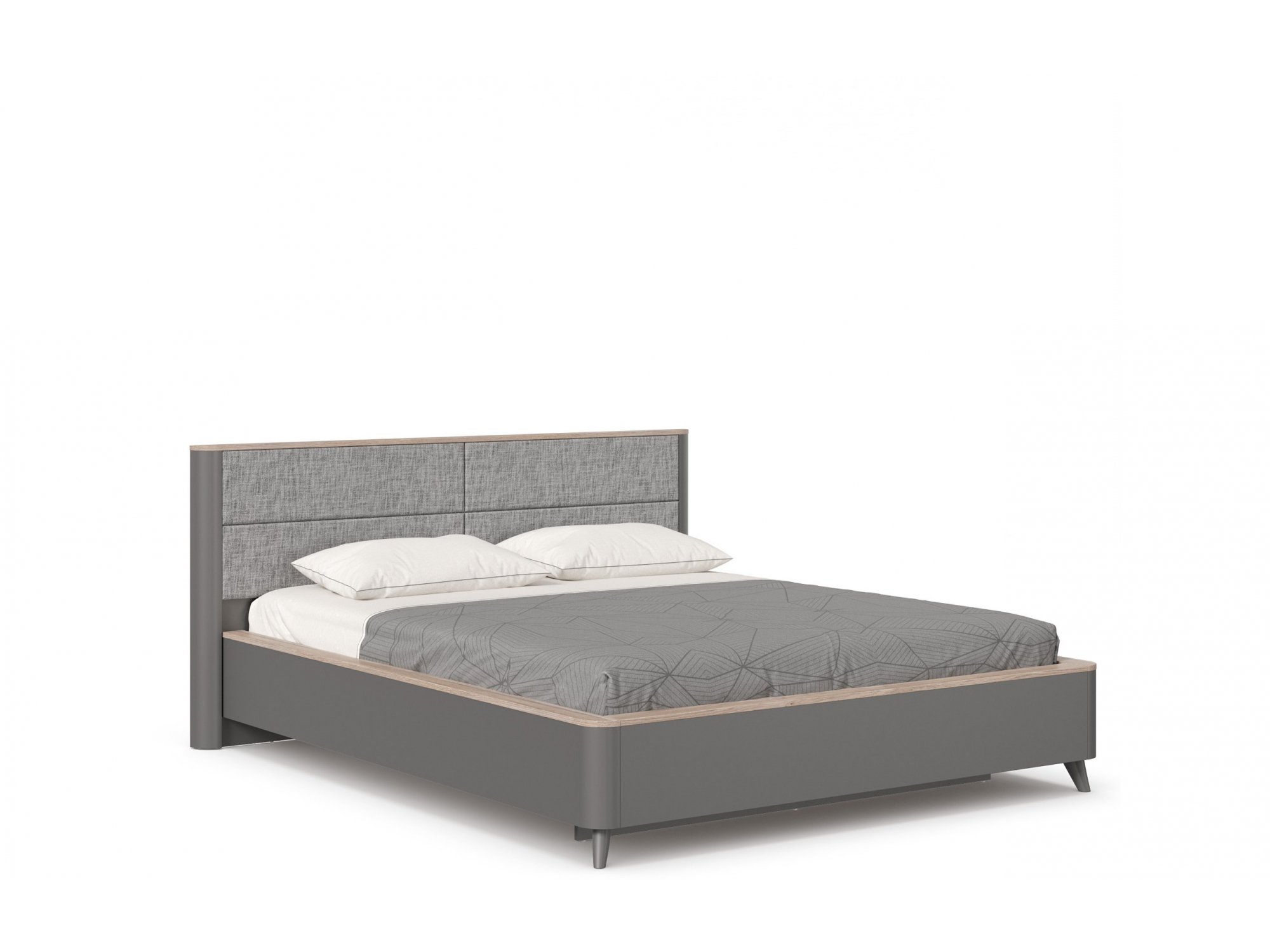 карен кровать 1600 с кроватным основанием светло серый синий Стефания Кровать 1600 с кроватным основанием (Дуб маувелла/Оникс серый)