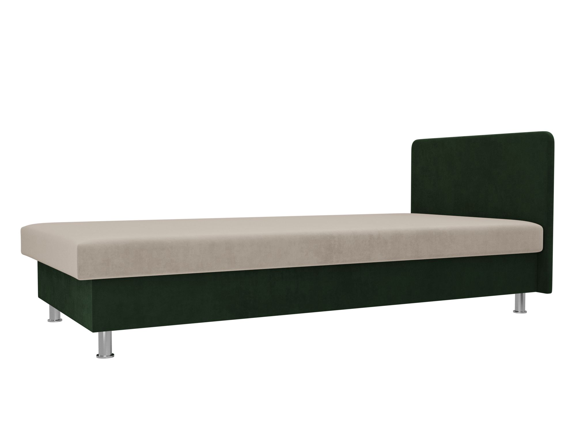Кровать Мальта (80х200) Бежевый, Зеленый, ЛДСП мартина кровать 80х200 белый глянец бежевый лдсп