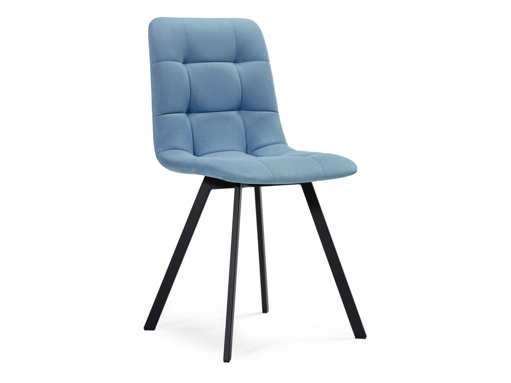 Чилли черный / голубой Стул Черный, Окрашенный металл стул джоан велюр пыльно голубой голубой