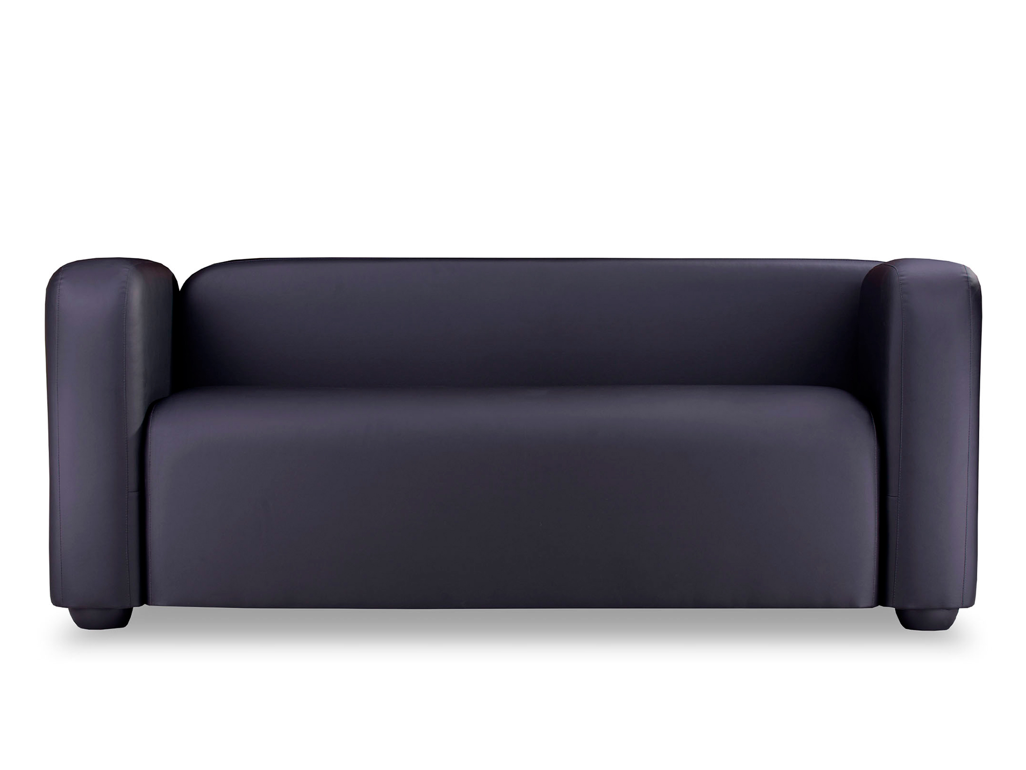 двухместный диван квадрато стандарт orion mist Диван Квадрато 3-х местный MebelVia Черный, Искусственная кожа, МДФ