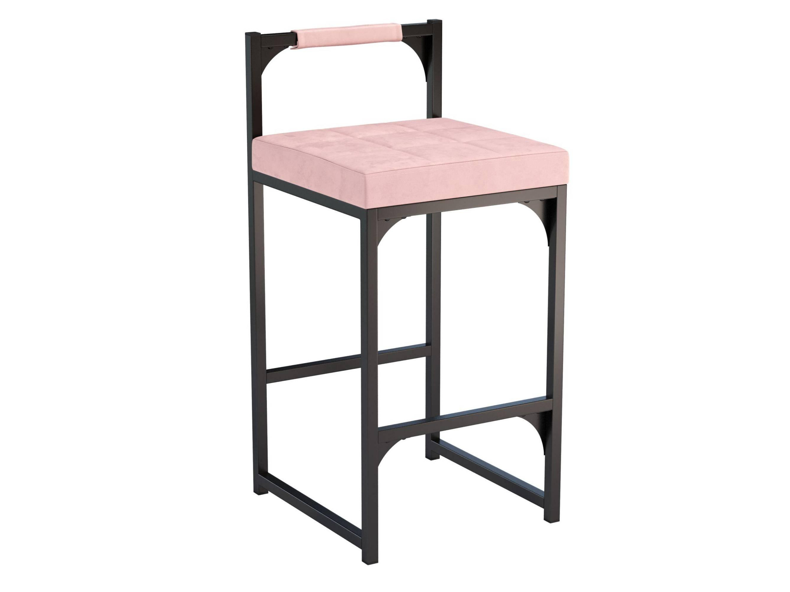 Кантри / стул барный (велюр киото блаш/ металл черный) Черный, Металл стул сиена каркас металл чёрный велюр розовый