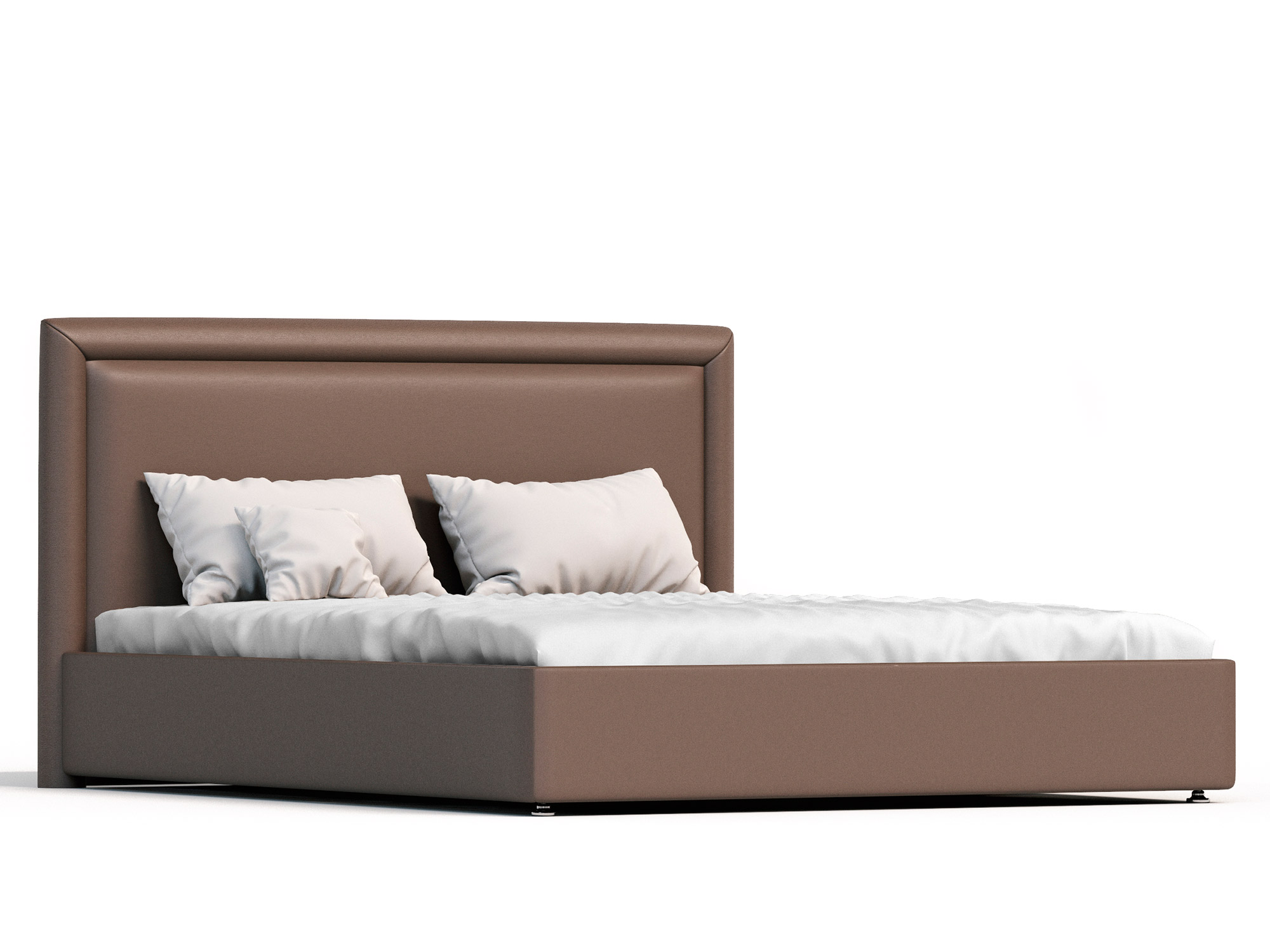 Кровать Тиволи Лайт с ПМ (140х200) Коричневый, ДСП, МДФ кровать тиволи лайт с пм 140х200 серый дсп мдф