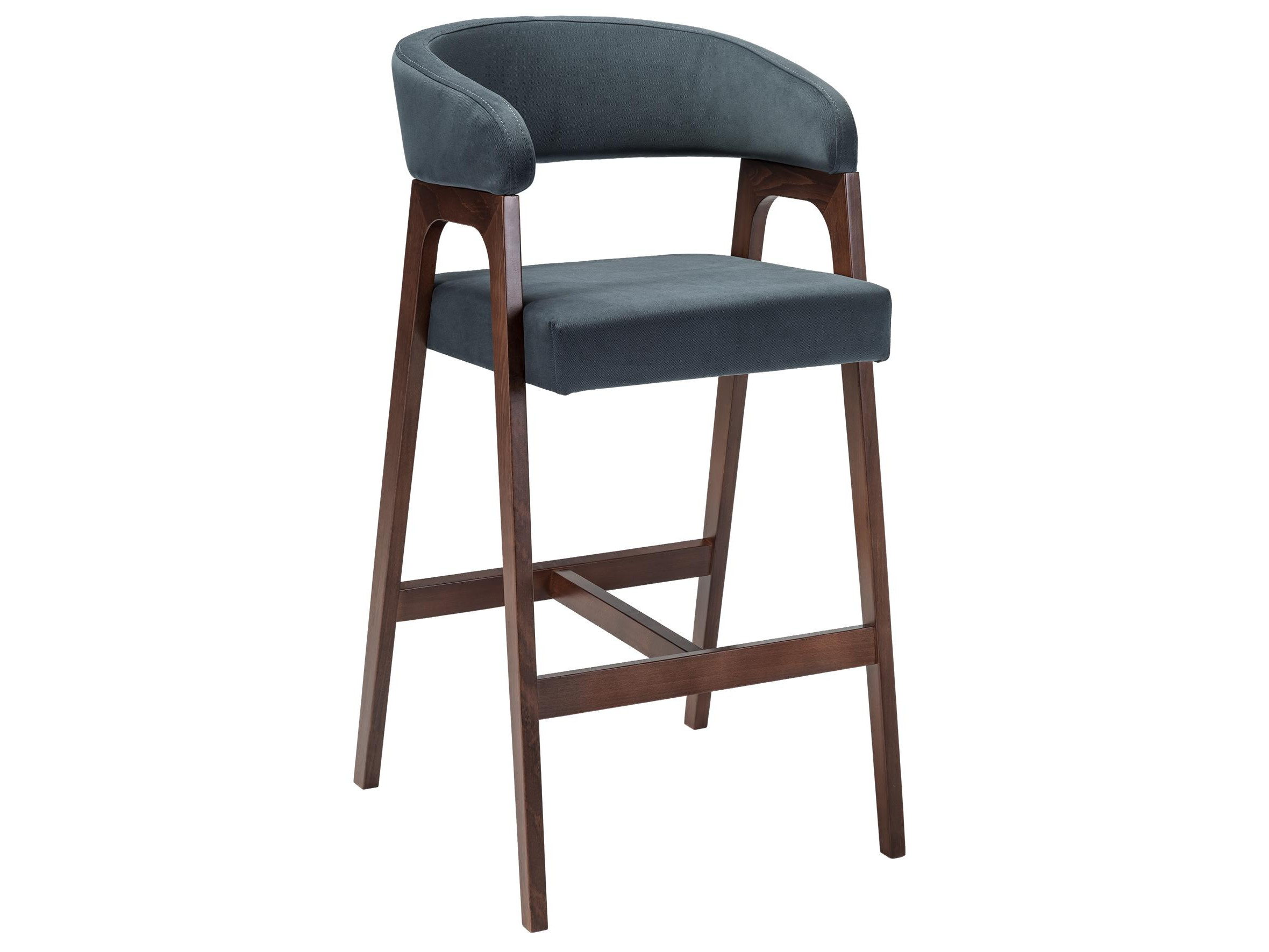 простое барное кресло для отдыха креативное барное кресло скандинавское барное кресло сетчатое красное кресло высокий стул золотое зад Кресло барное Baxter Grey/Темный орех Коричневый, Дерево