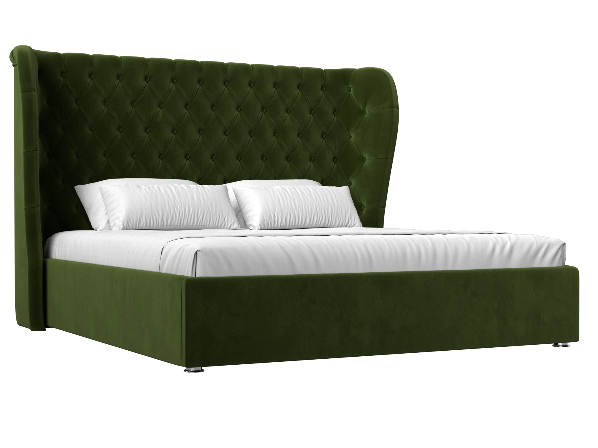 Кровать Далия (160х200) Зеленый, ЛДСП кровать мебелико далия эко кожа белый