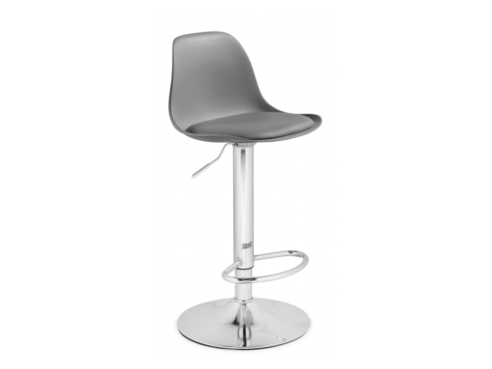 Soft gray / chrome Барный стул Серый, Металл oazis white chrome барный стул серый металл