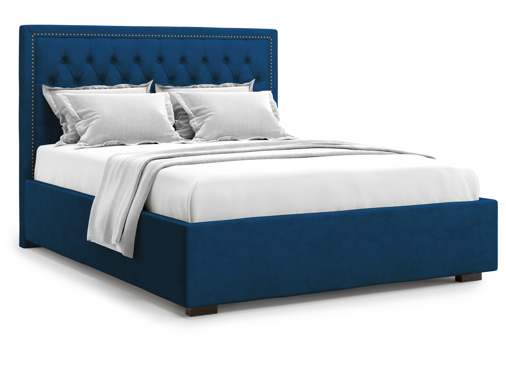 Кровать с ПМ Orto (160х200) Синий, ДСП