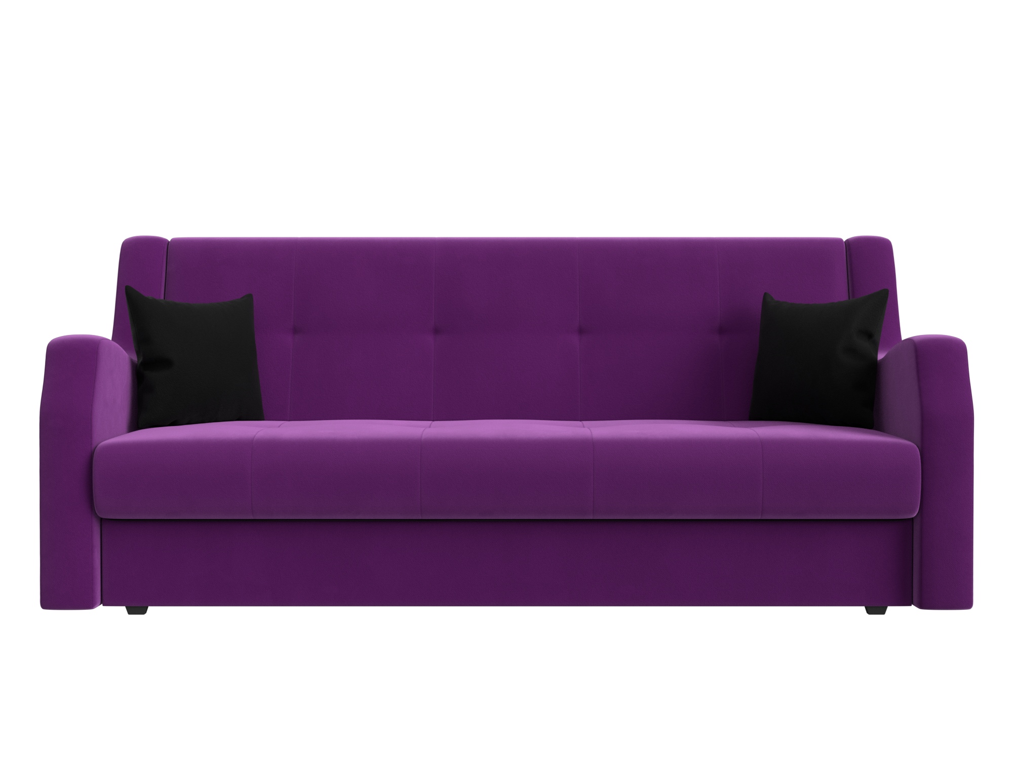 Диван Лига-017 MebelVia Фиолетовый, Черный, Микровельвет, ЛДСП, Рейка прямой диван лига диванов сансара микровельвет фиолетовый