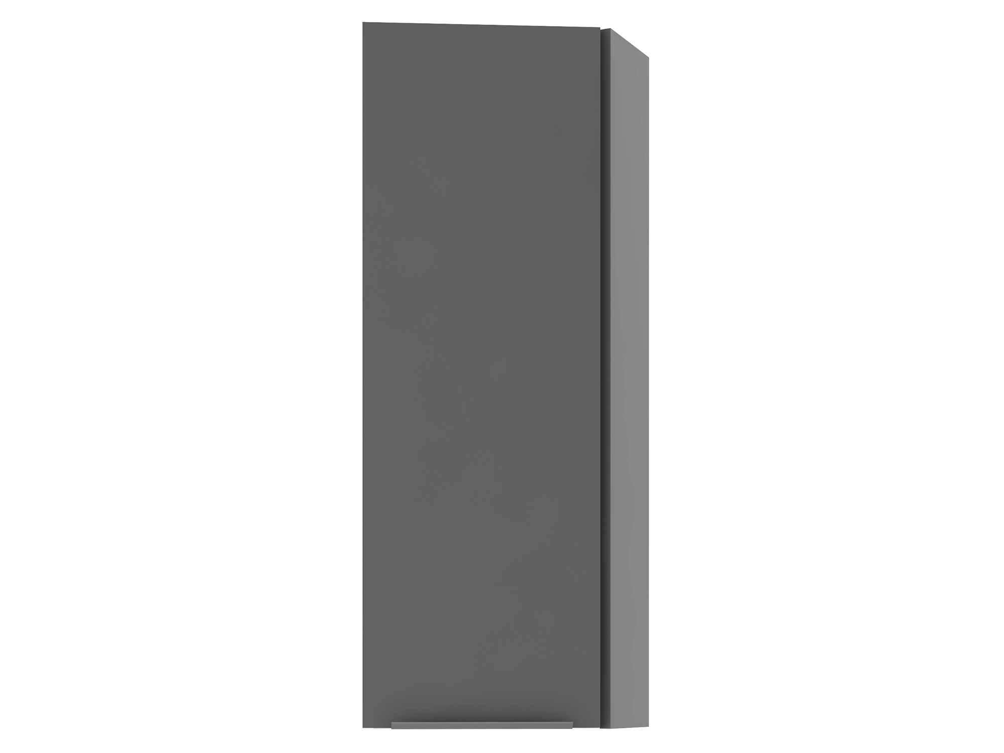 Шкаф навесной торцевой 30 х 96 см Калипсо Черный графит, Черный, , Белый, ЛДСП