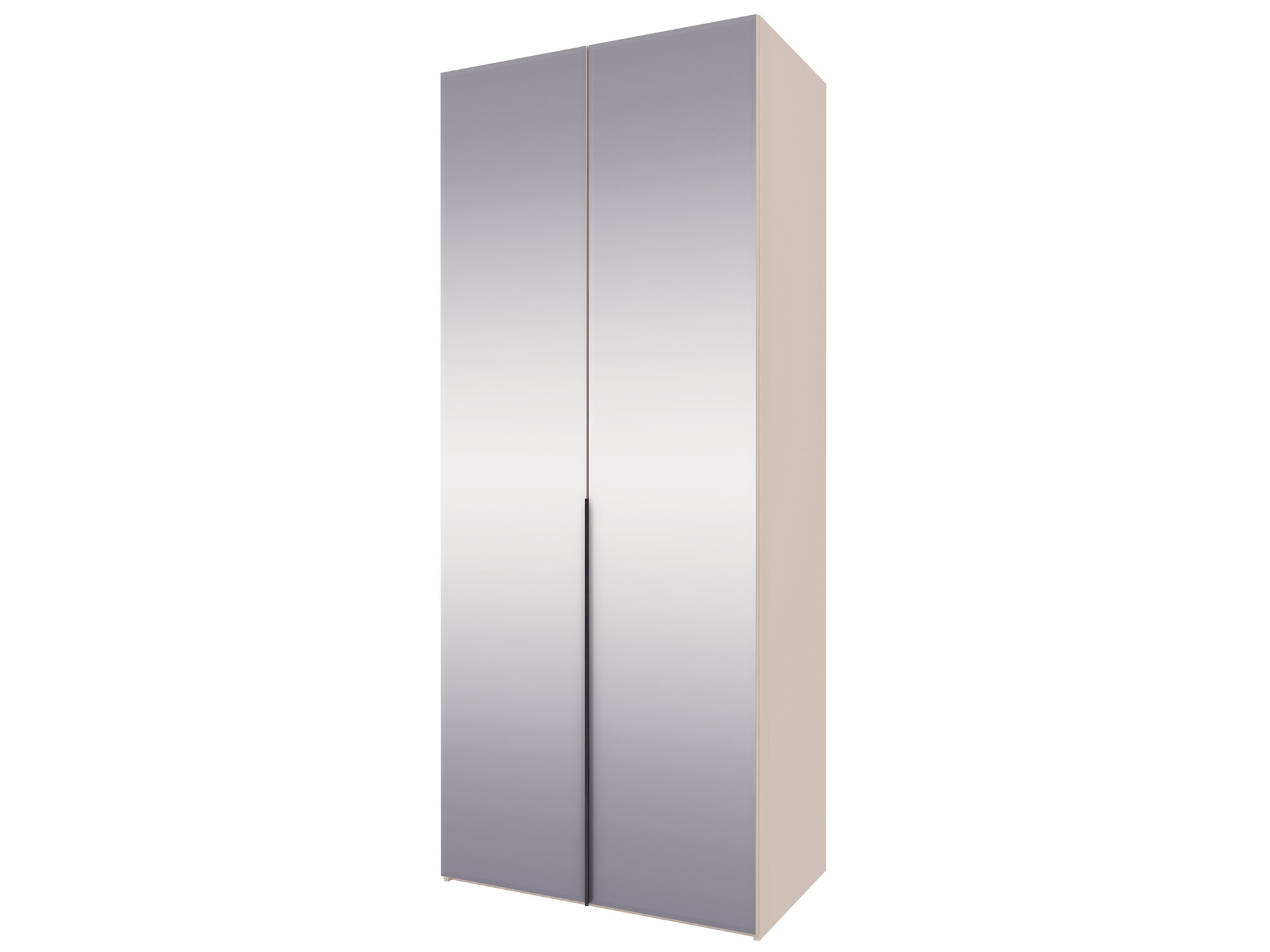 Шкаф 2-х дверный с зеркалом Лаура 2 Кашемир серый, Зеркало, ЛДСП цена и фото