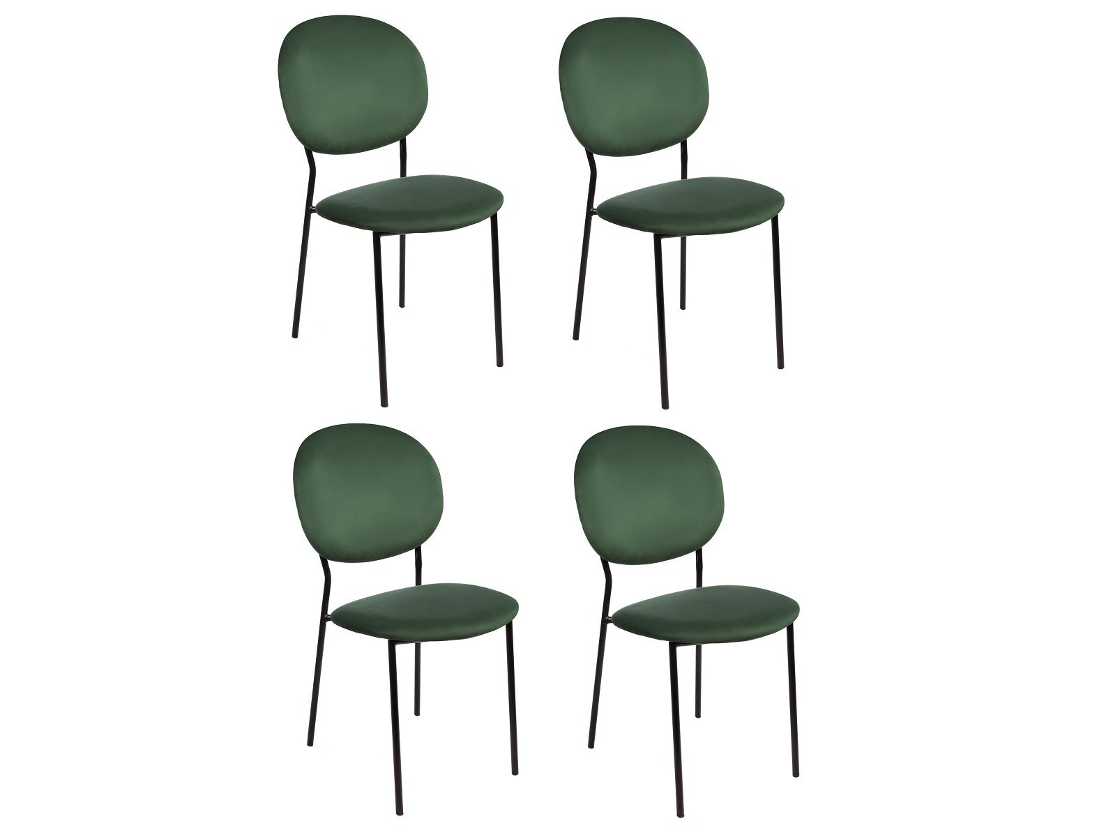 Комплект стульев Монро, зеленый Зеленый, Металл комплект стульев монро темно бежевый бежевый металл