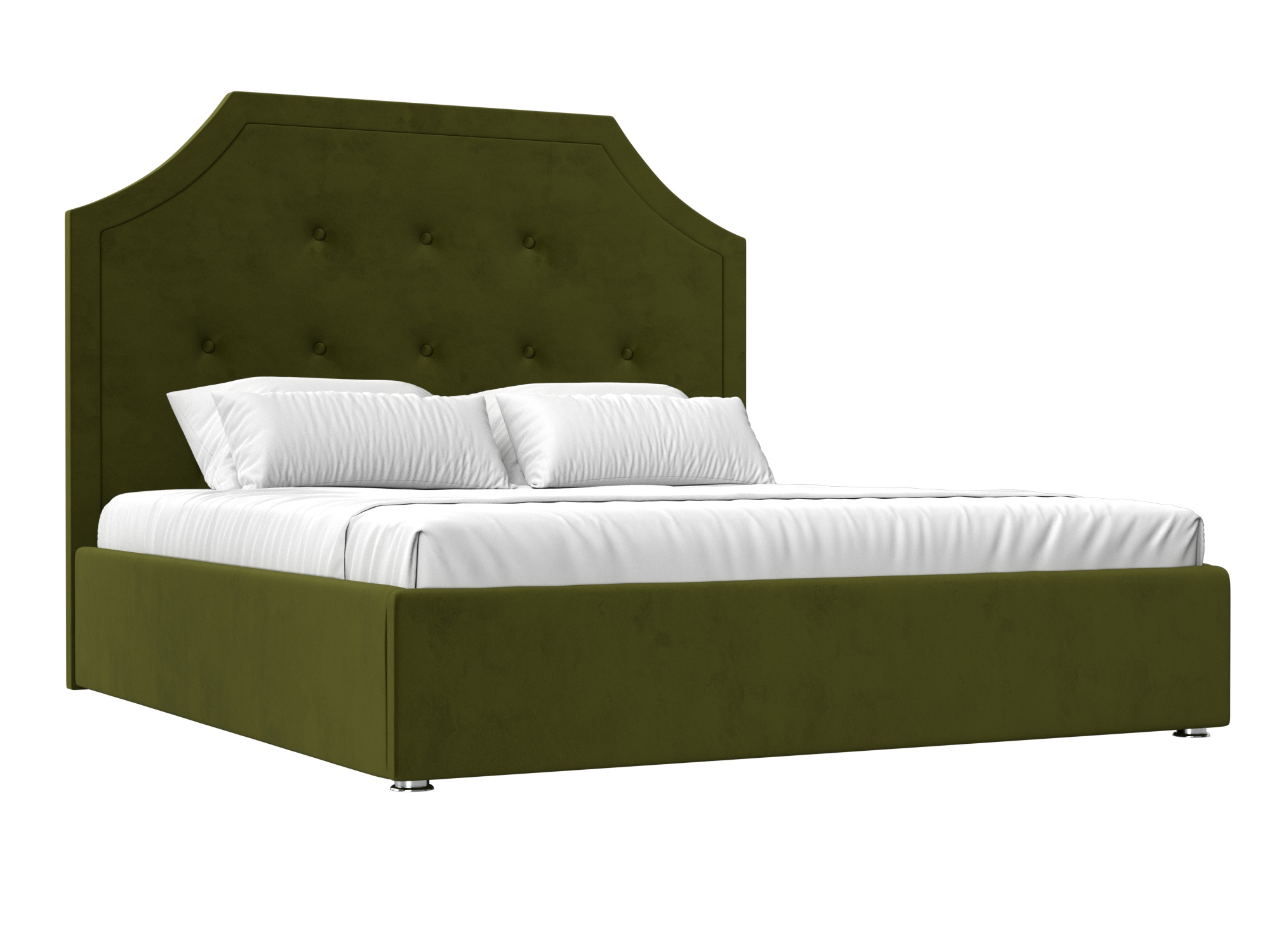 Кровать Кантри (160х200) Зеленый, ЛДСП кровать мебелико кантри микровельвет черный