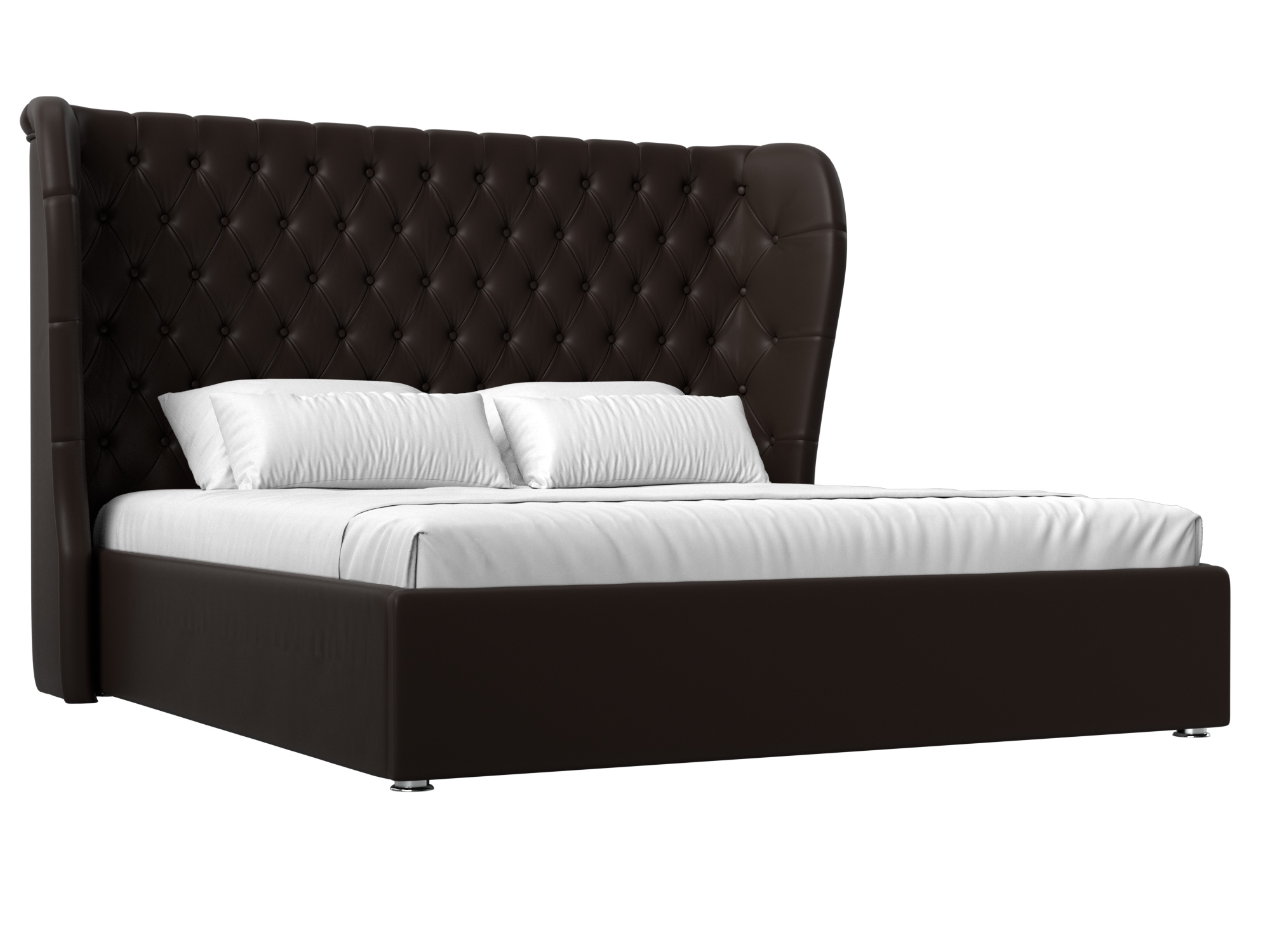 Кровать Далия (160х200) Коричневый, ЛДСП кровать далия 180 коричневый велюр